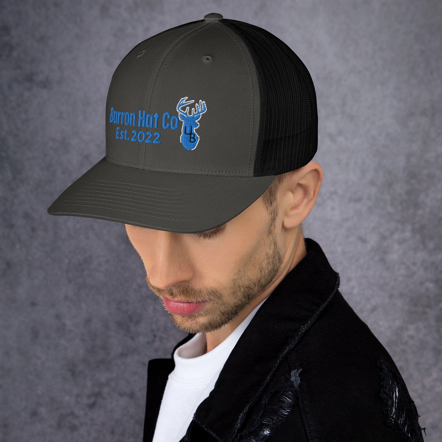 4B Turquoise Deer Trucker Hat