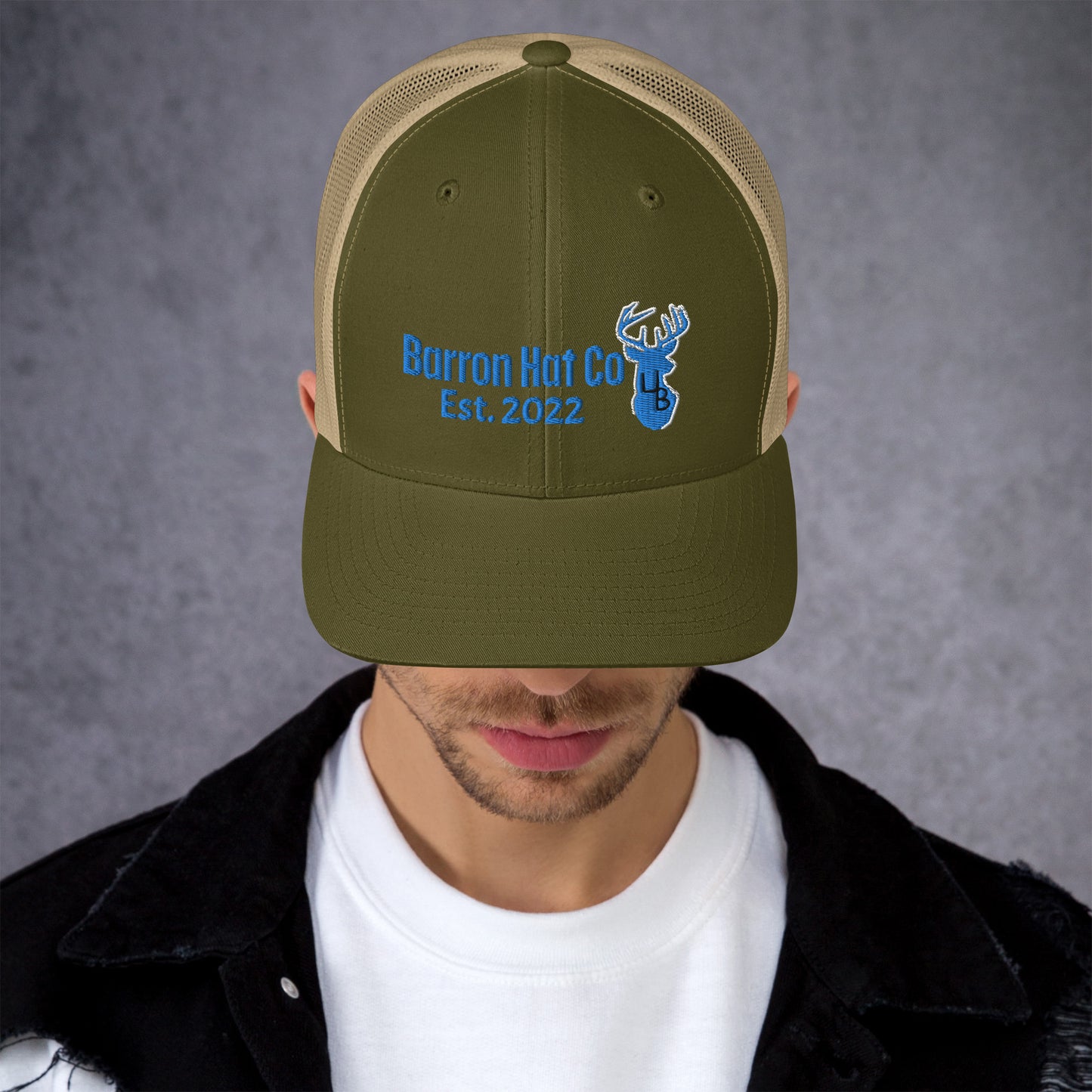 4B Turquoise Deer Trucker Hat