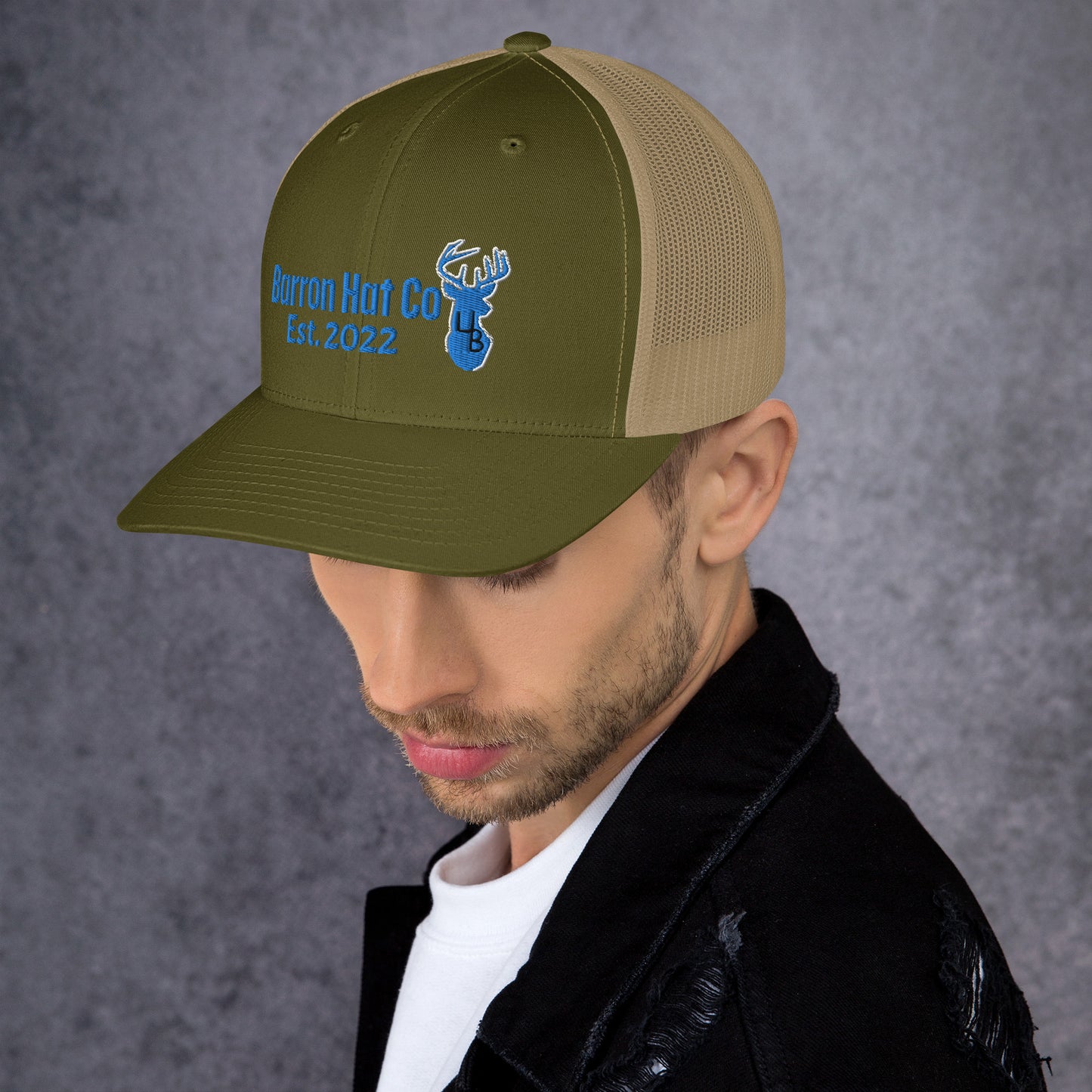 4B Turquoise Deer Trucker Hat