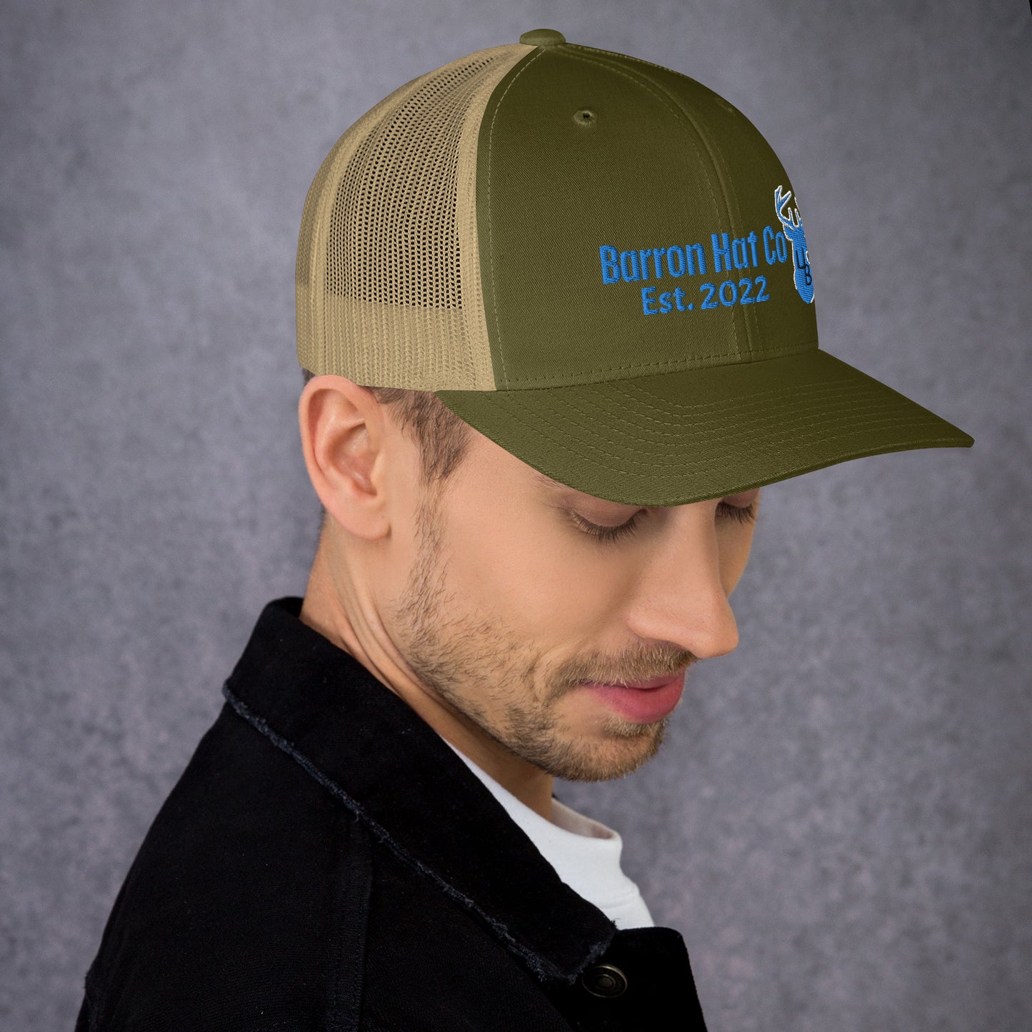 4B Turquoise Deer Trucker Hat