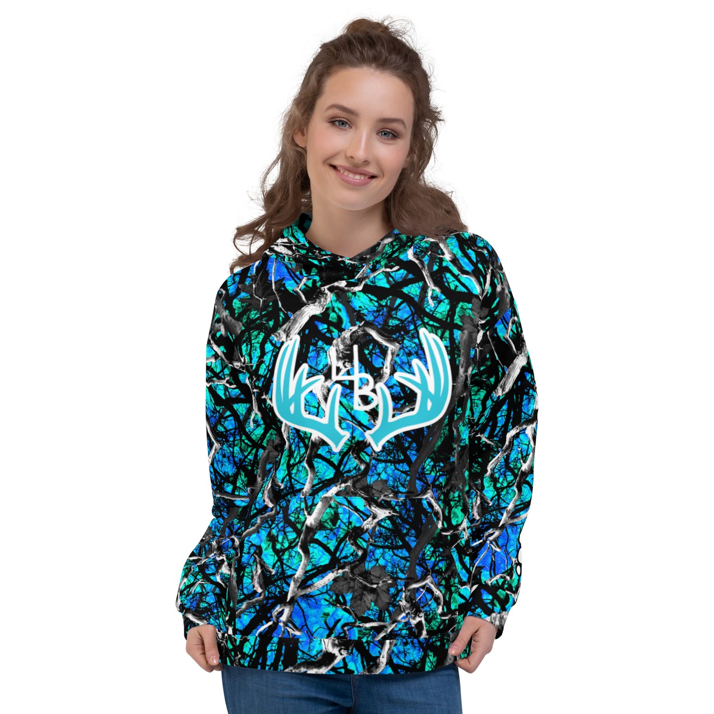 4B Turquoise Wildfire Hoodie