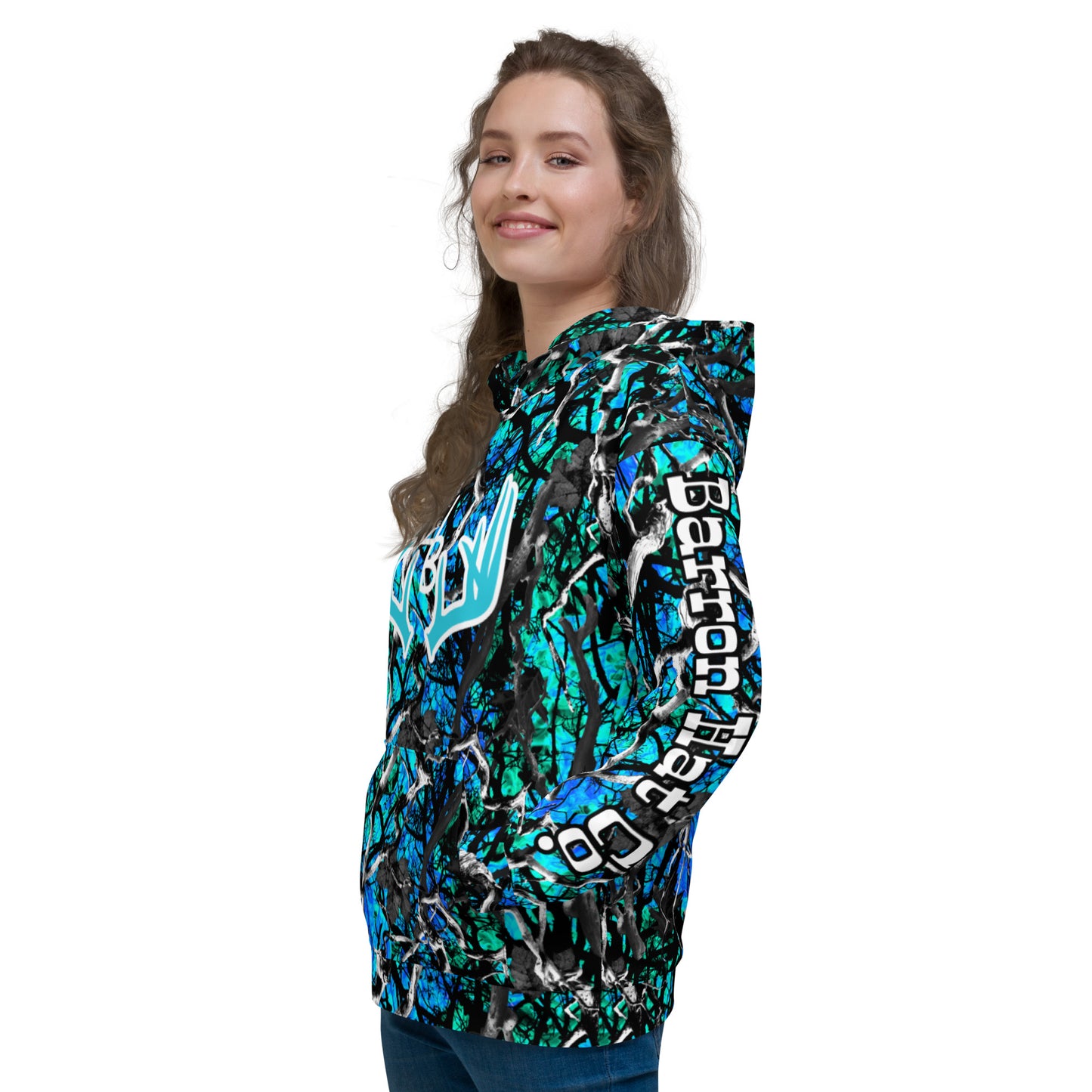 4B Turquoise Wildfire Hoodie