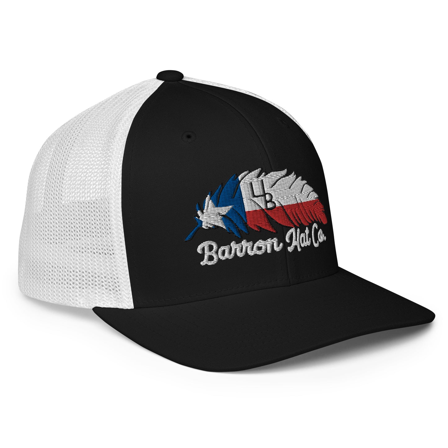 4B Texas Feather Flexfit Mesh Trucker Hat