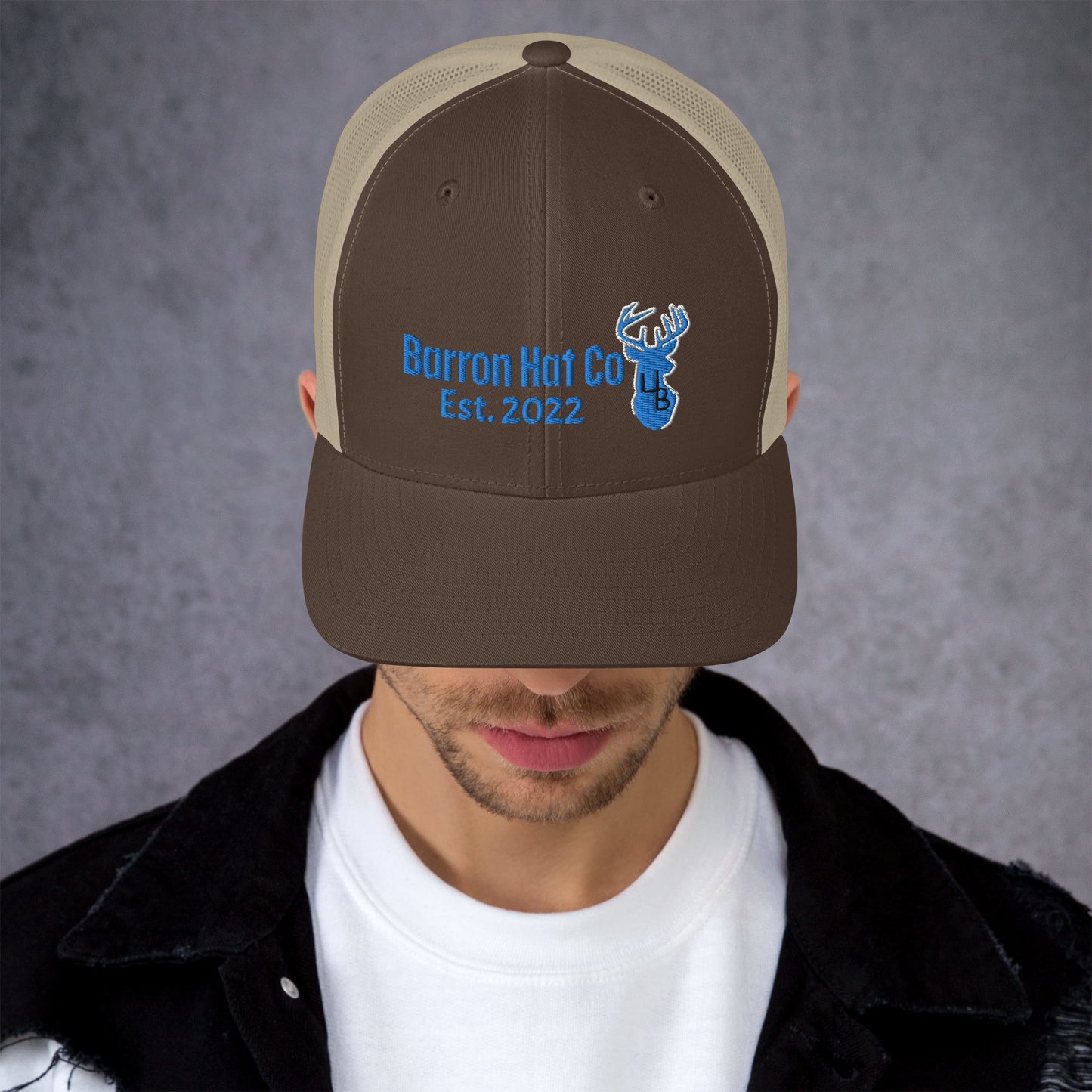4B Turquoise Deer Trucker Hat