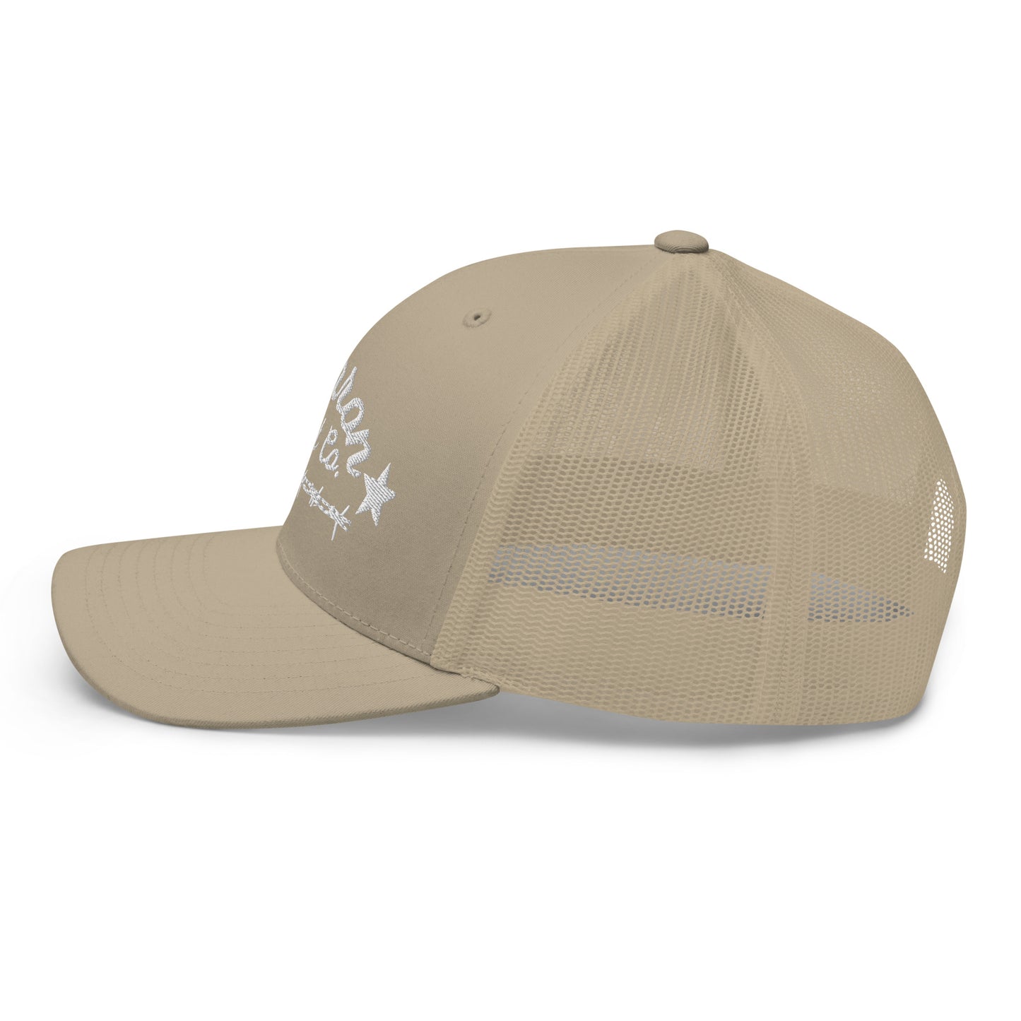 White Barbwire Trucker Hat