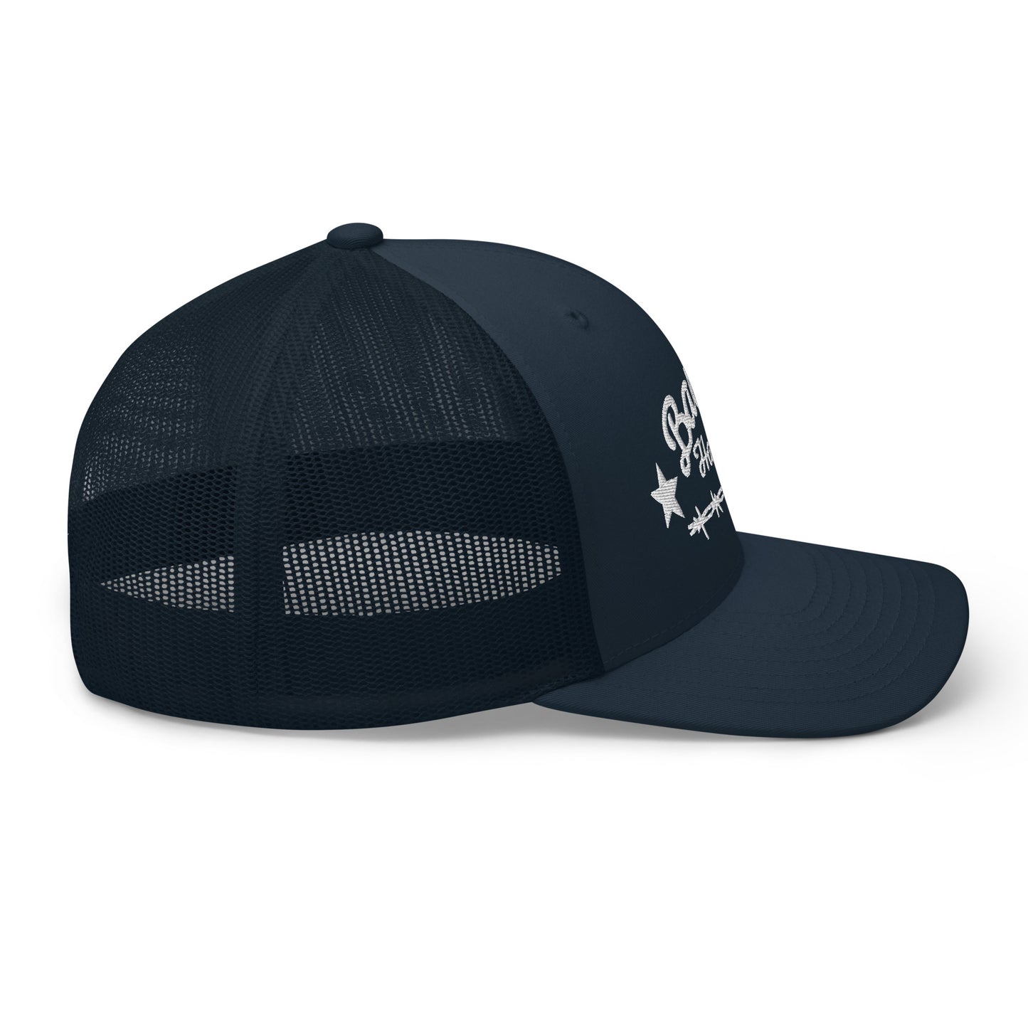 White Barbwire Trucker Hat