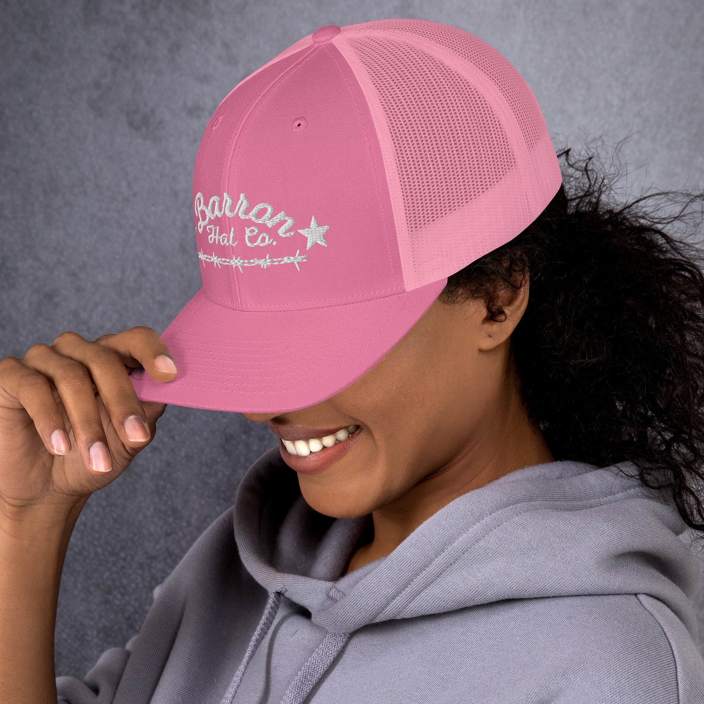 White Barbwire Trucker Hat