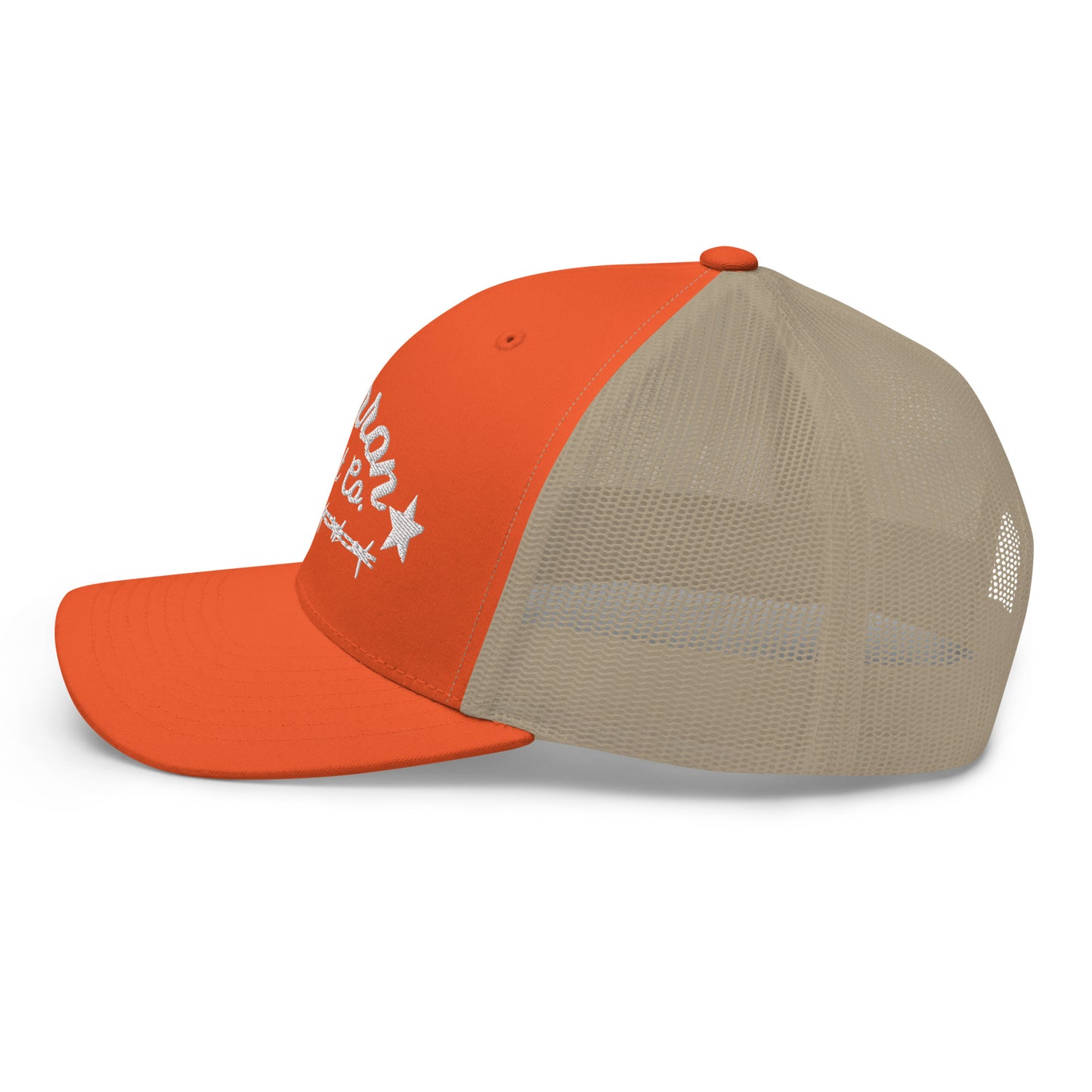 White Barbwire Trucker Hat