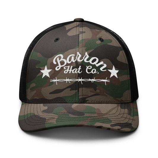 Barbwire Camouflage trucker hat