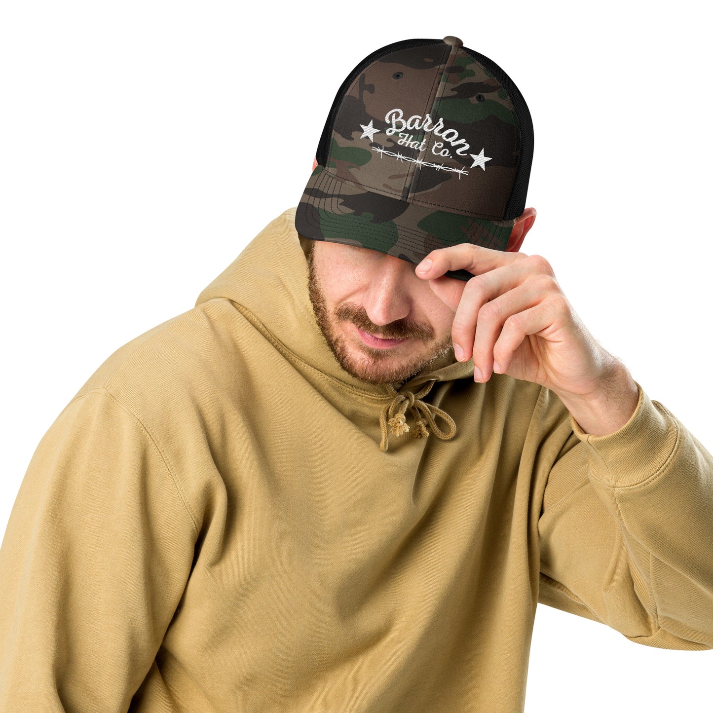 Barbwire Camouflage trucker hat