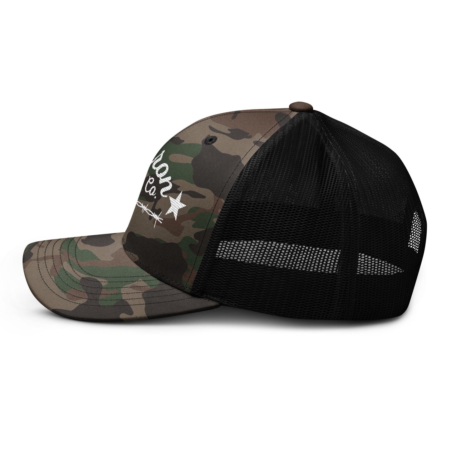 Barbwire Camouflage trucker hat