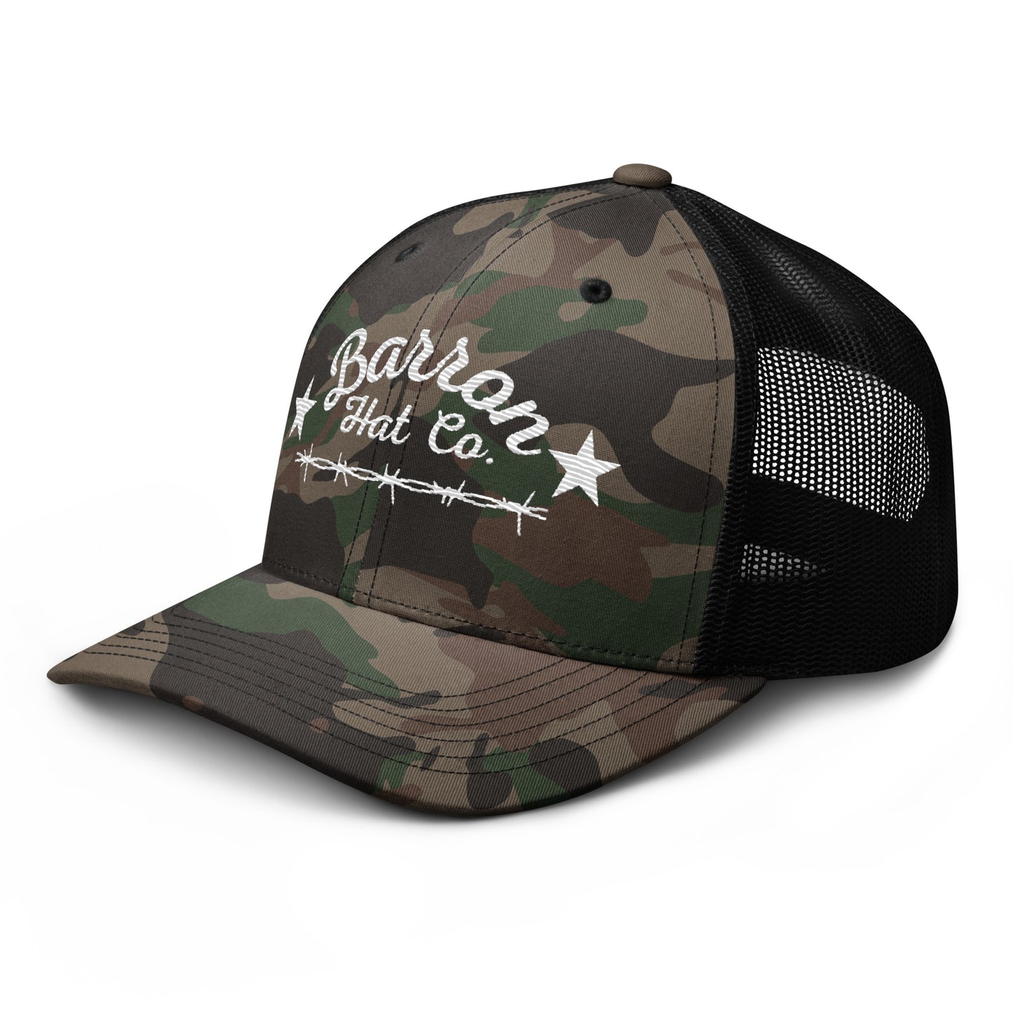 Barbwire Camouflage trucker hat