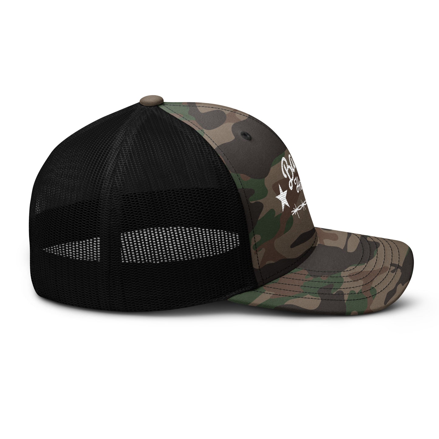 Barbwire Camouflage trucker hat