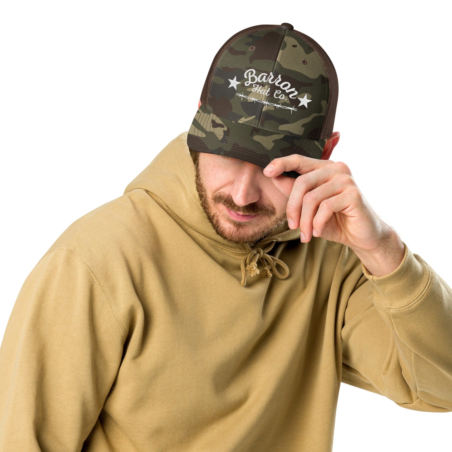 Barbwire Camouflage trucker hat