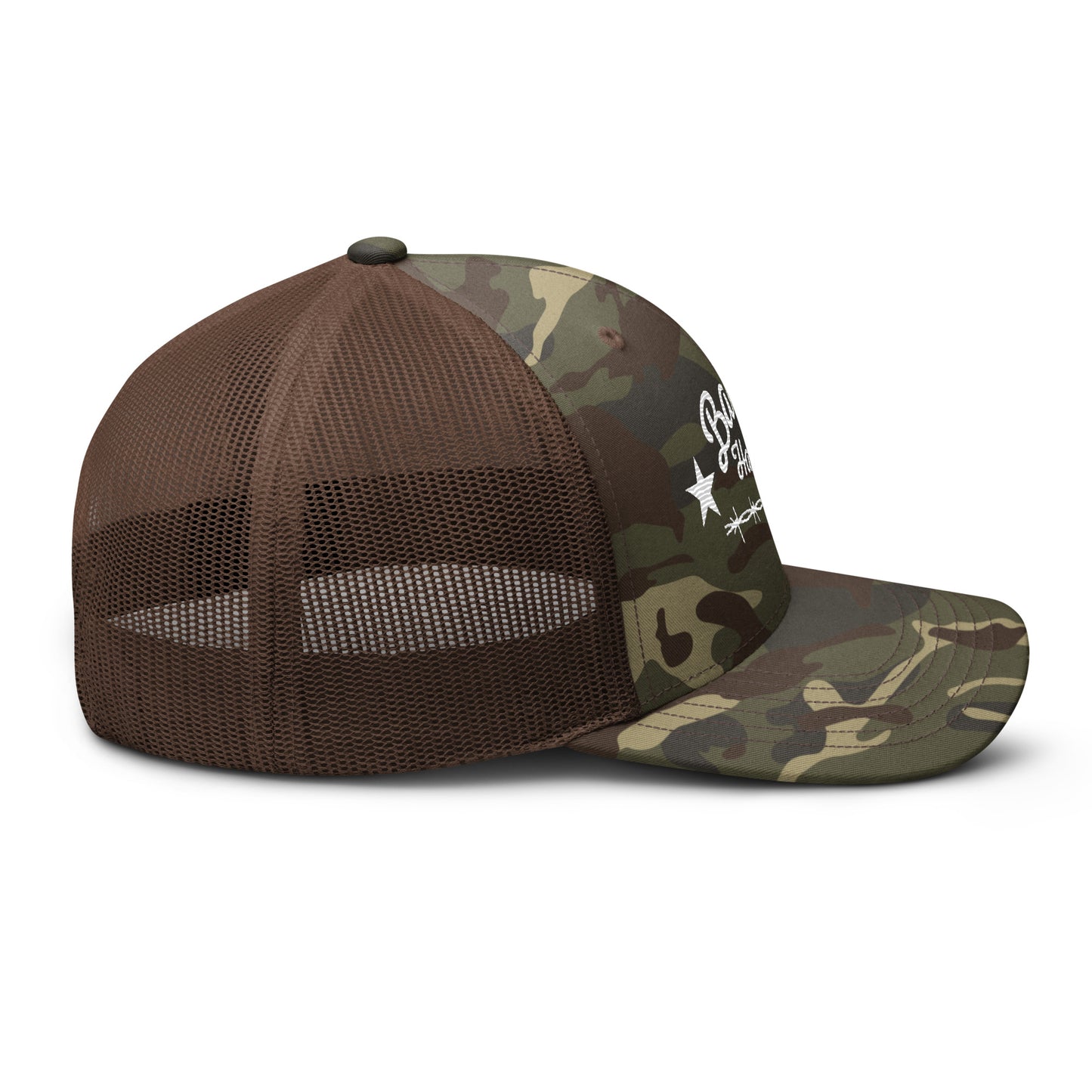 Barbwire Camouflage trucker hat