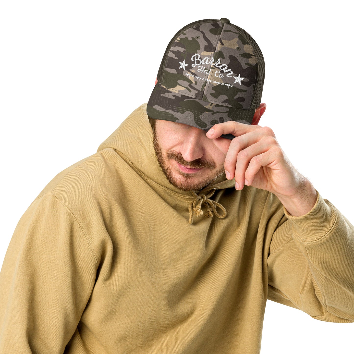 Barbwire Camouflage trucker hat