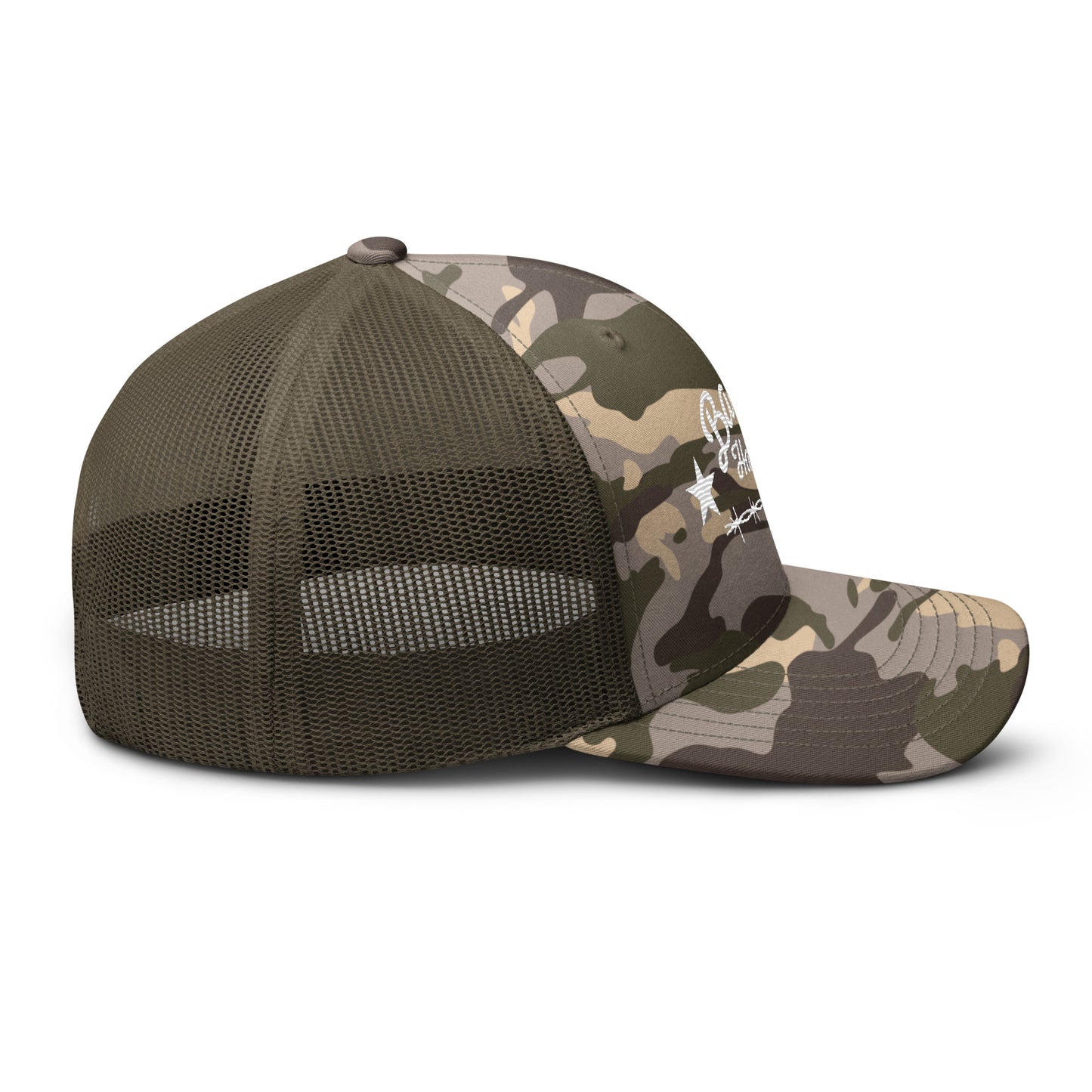 Barbwire Camouflage trucker hat