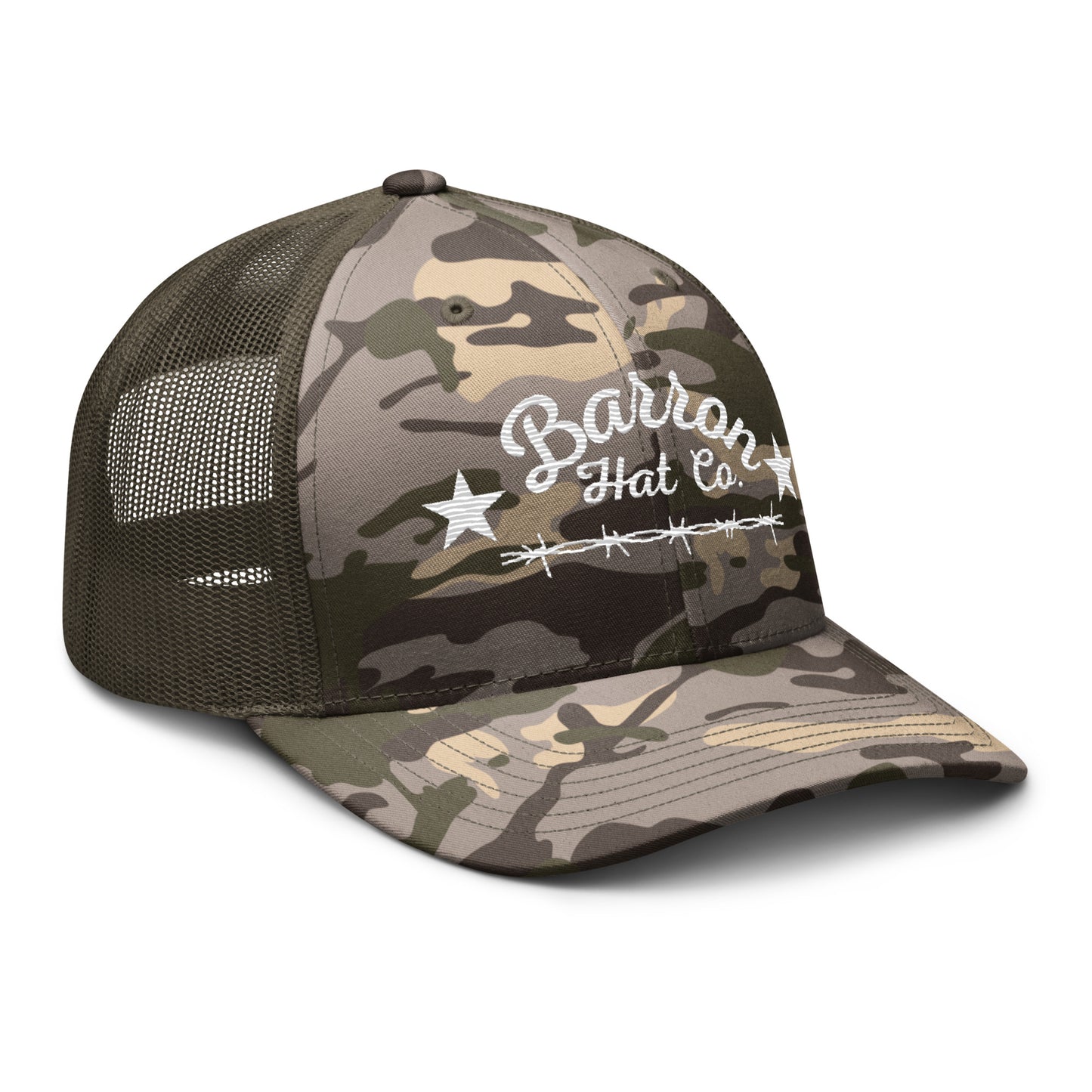 Barbwire Camouflage trucker hat