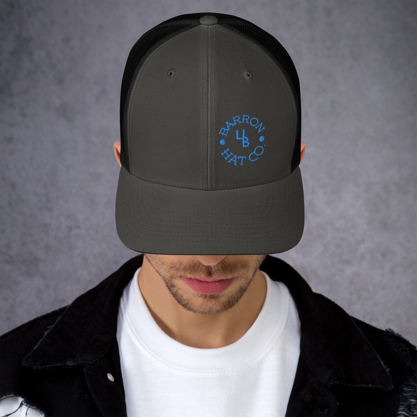 Turquoise Circle 4B Trucker Hat