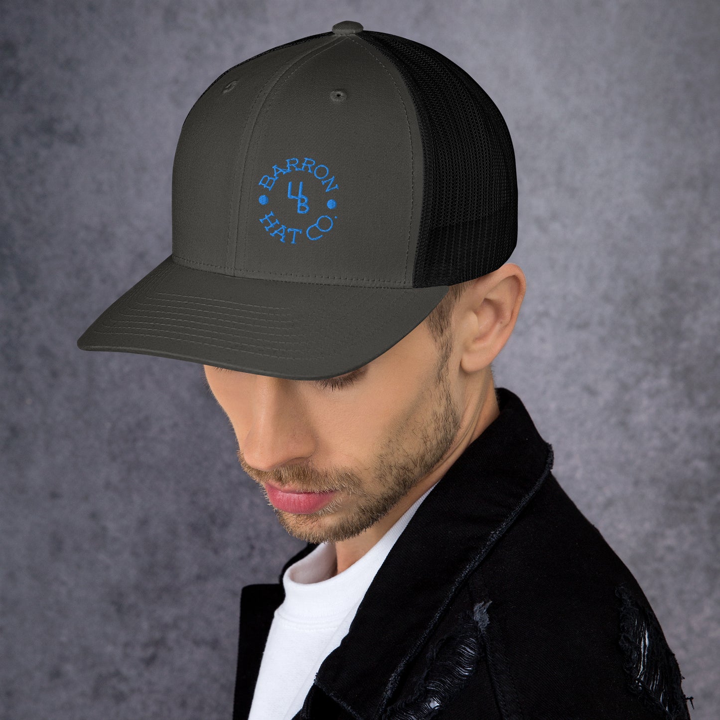 Turquoise Circle 4B Trucker Hat