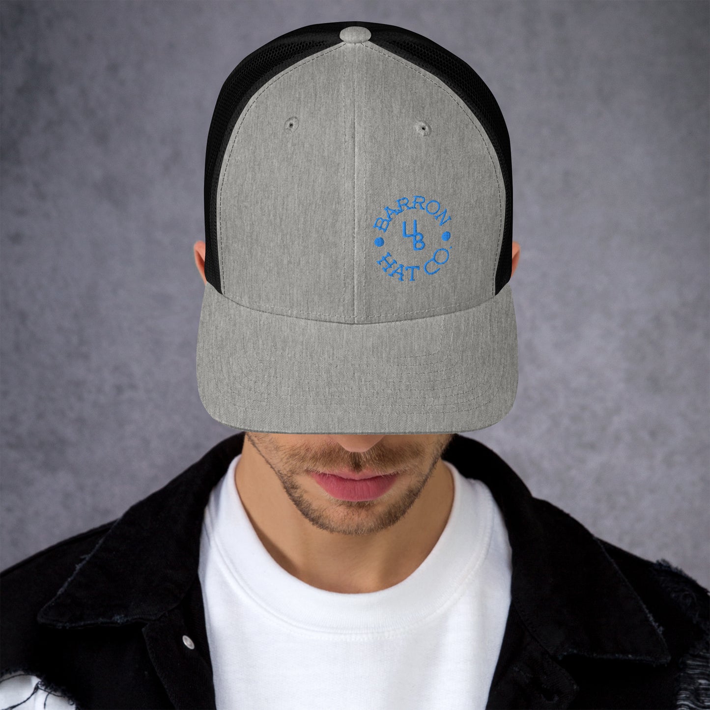 Turquoise Circle 4B Trucker Hat