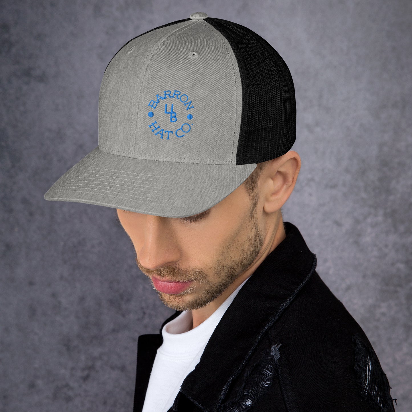 Turquoise Circle 4B Trucker Hat