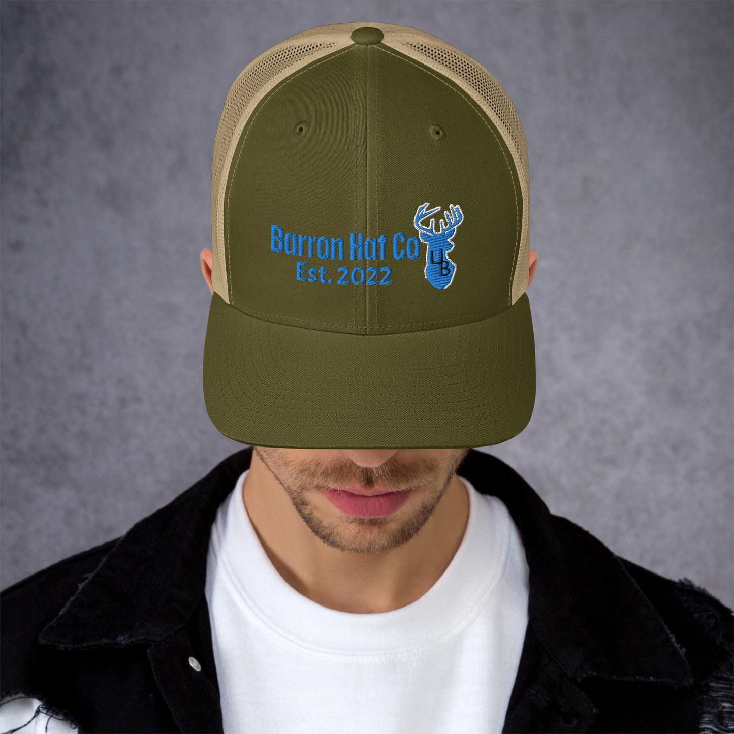 4B Turquoise Deer  Trucker Hat