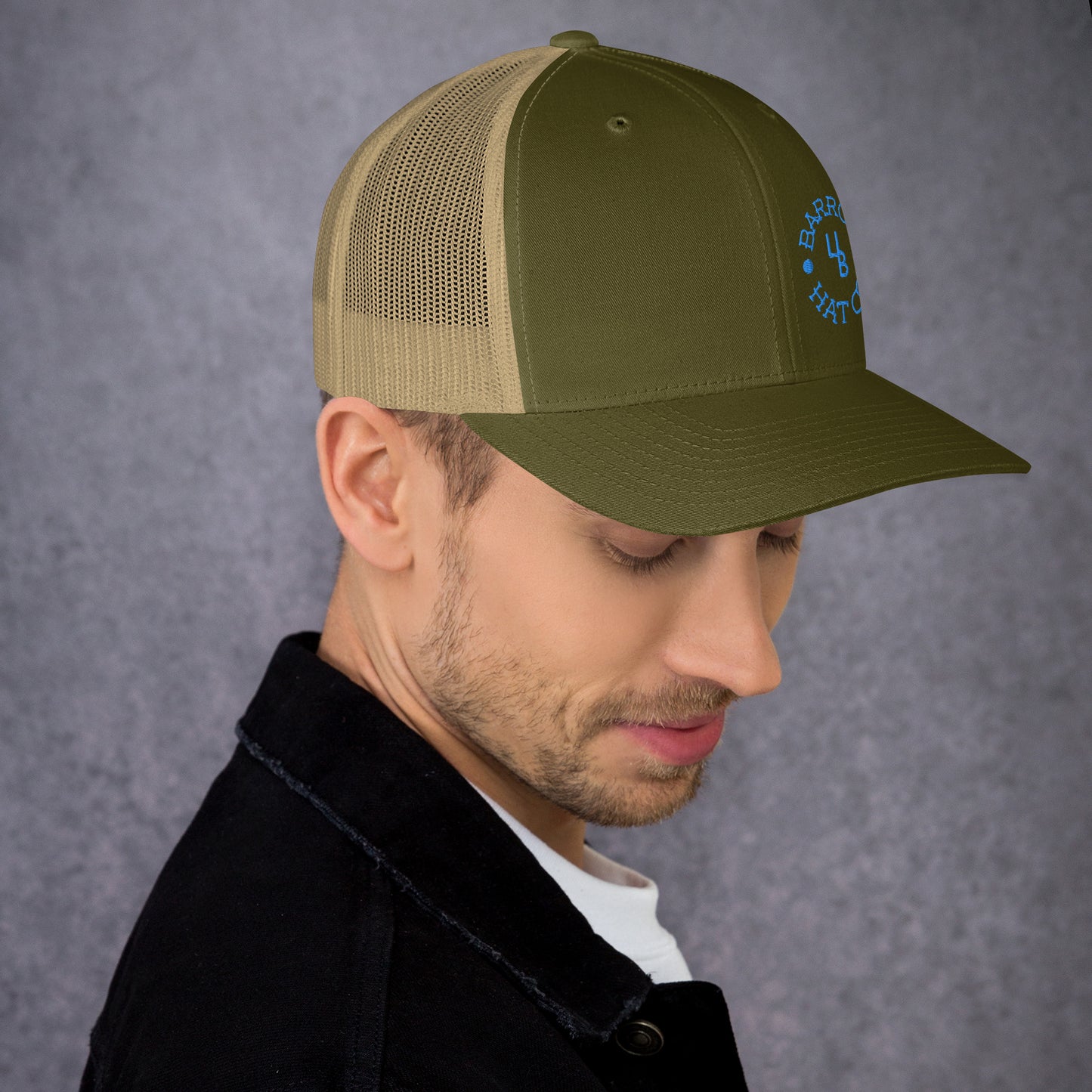 Turquoise Circle 4B Trucker Hat