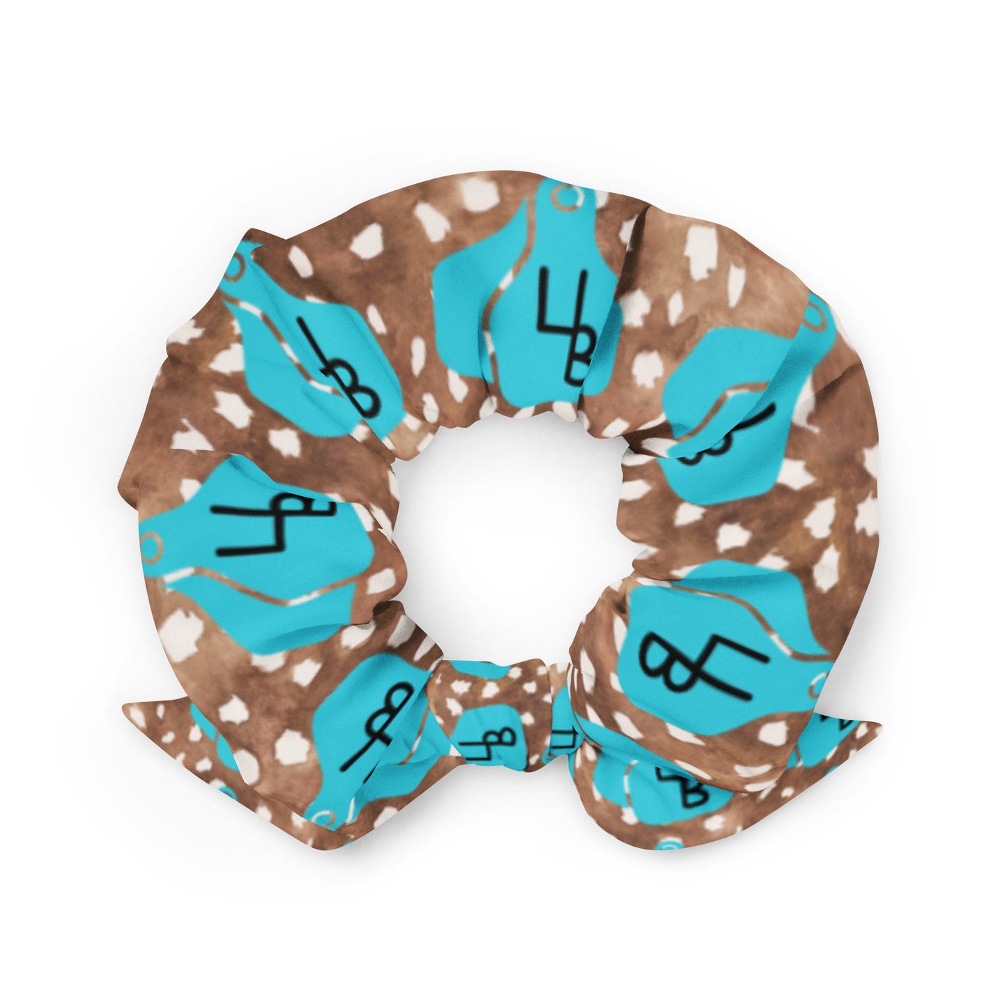 Axis Cow Tag Scrunchie