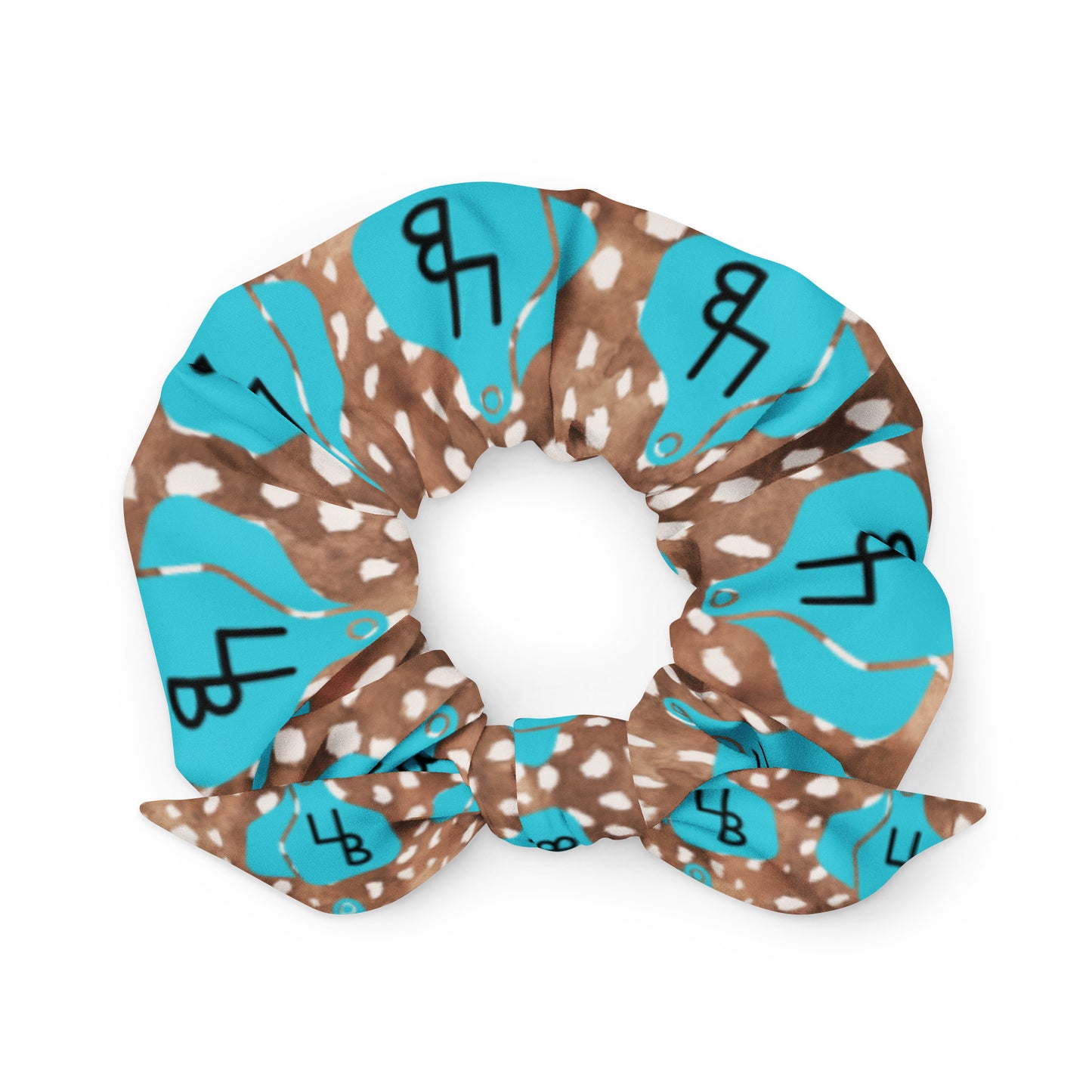 Axis Cow Tag Scrunchie