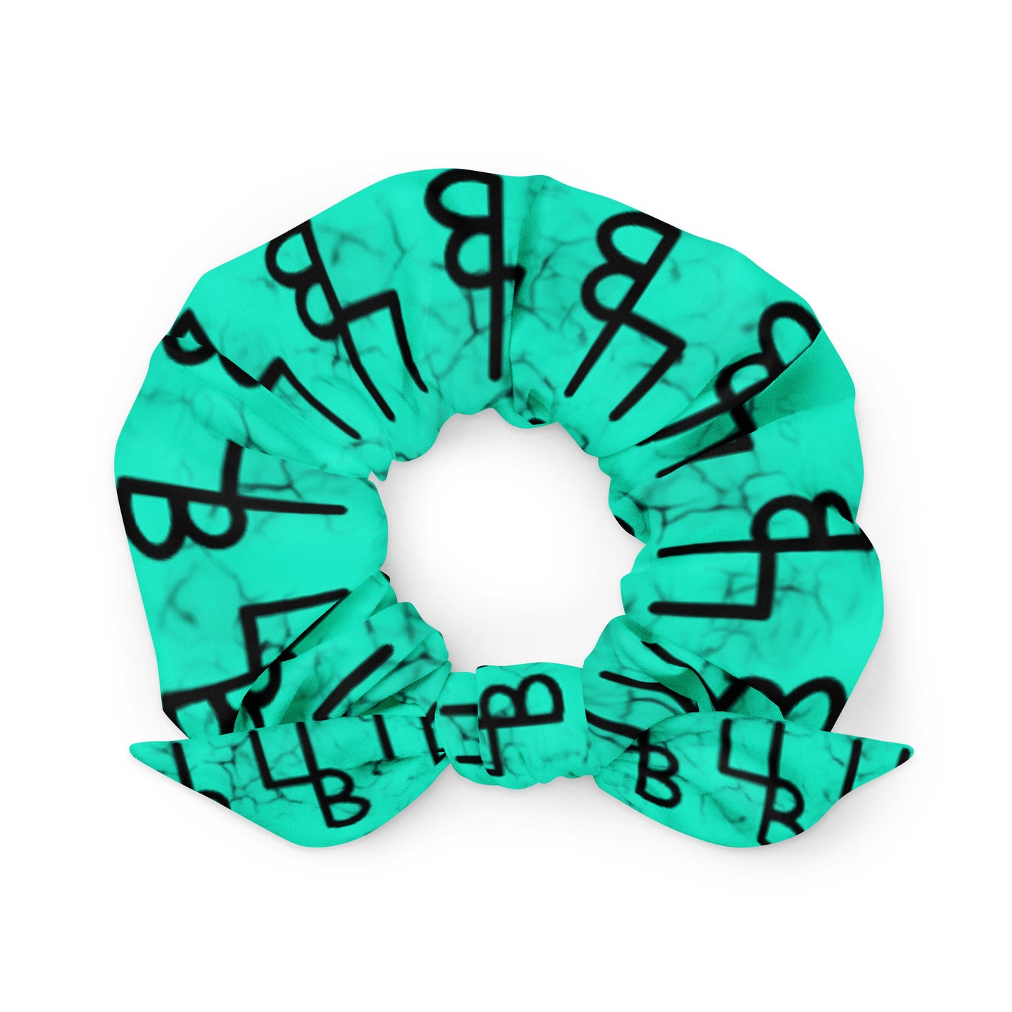 Turquoise 4B Scrunchie