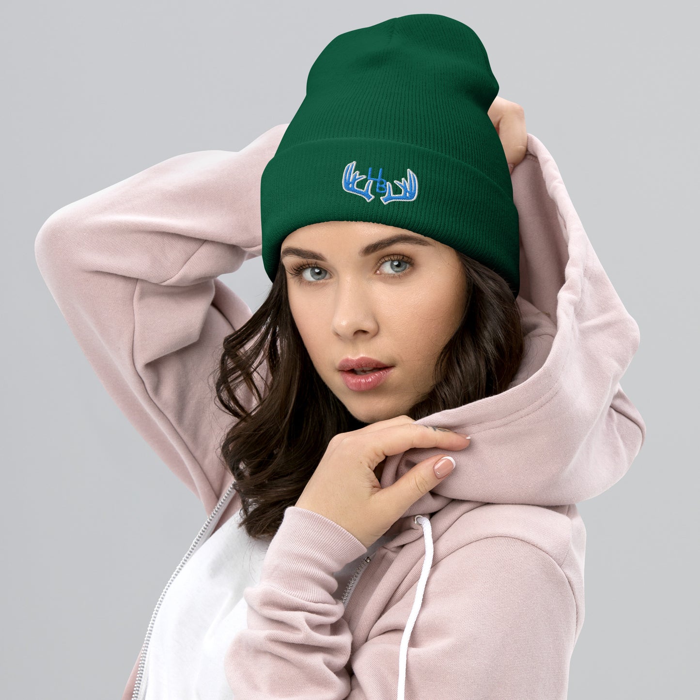 Turquoise Antlers Beanie