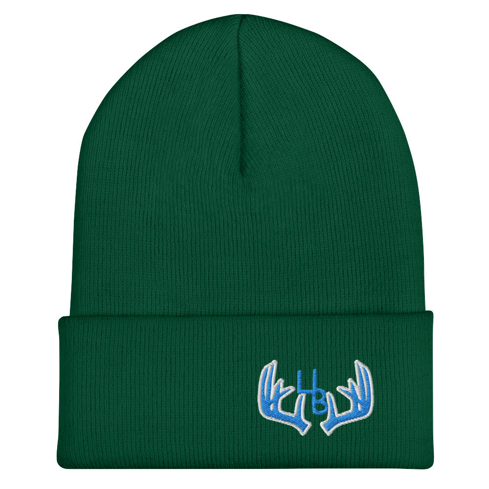 Turquoise Antlers Beanie