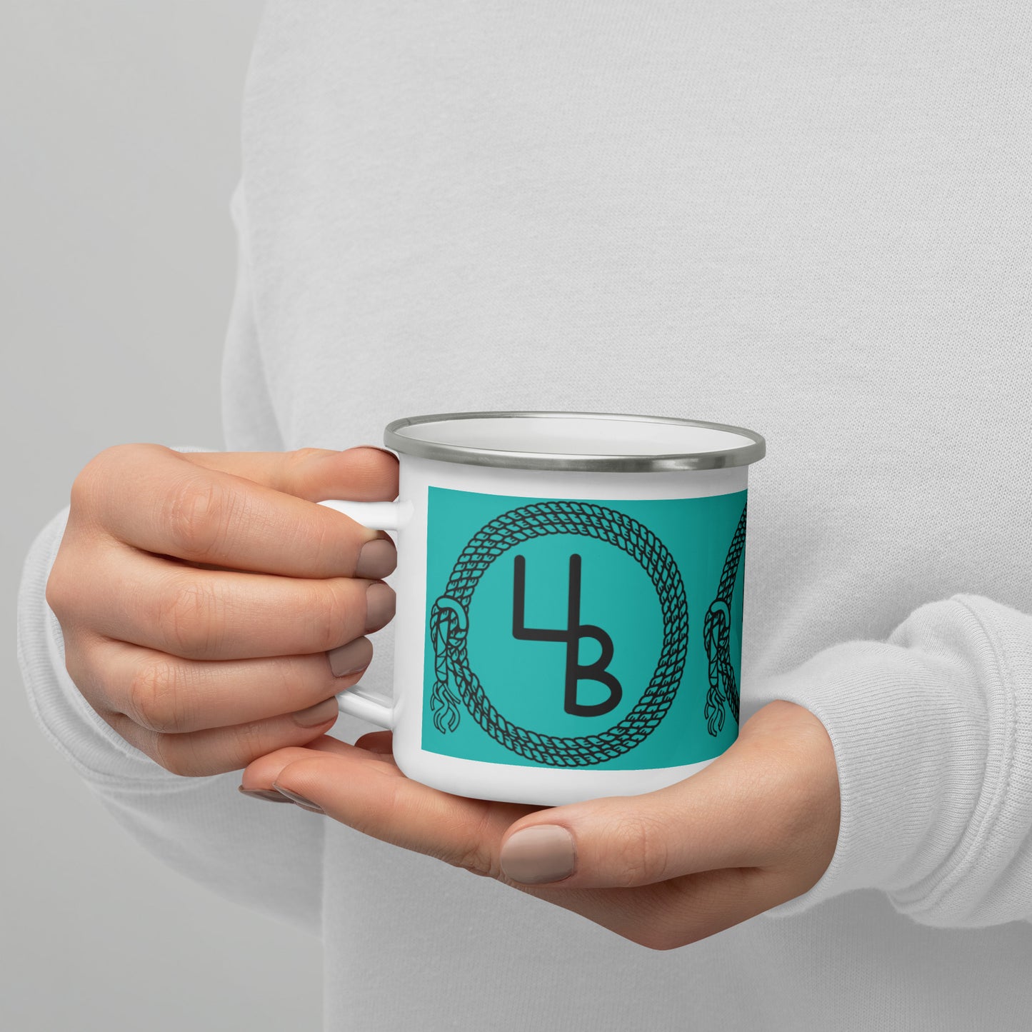 4B Lariat Enamel Mug