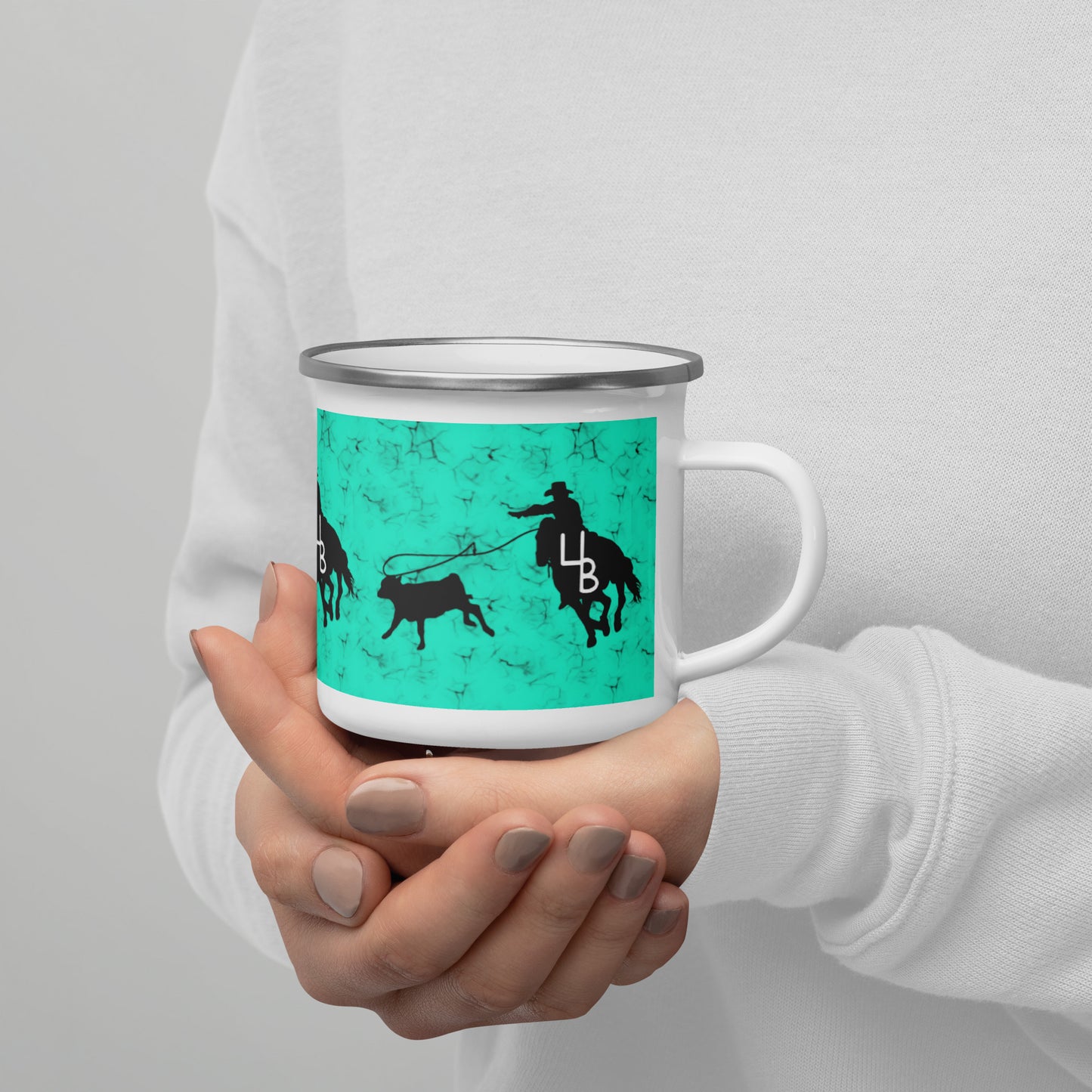 Calf Roper Enamel Mug