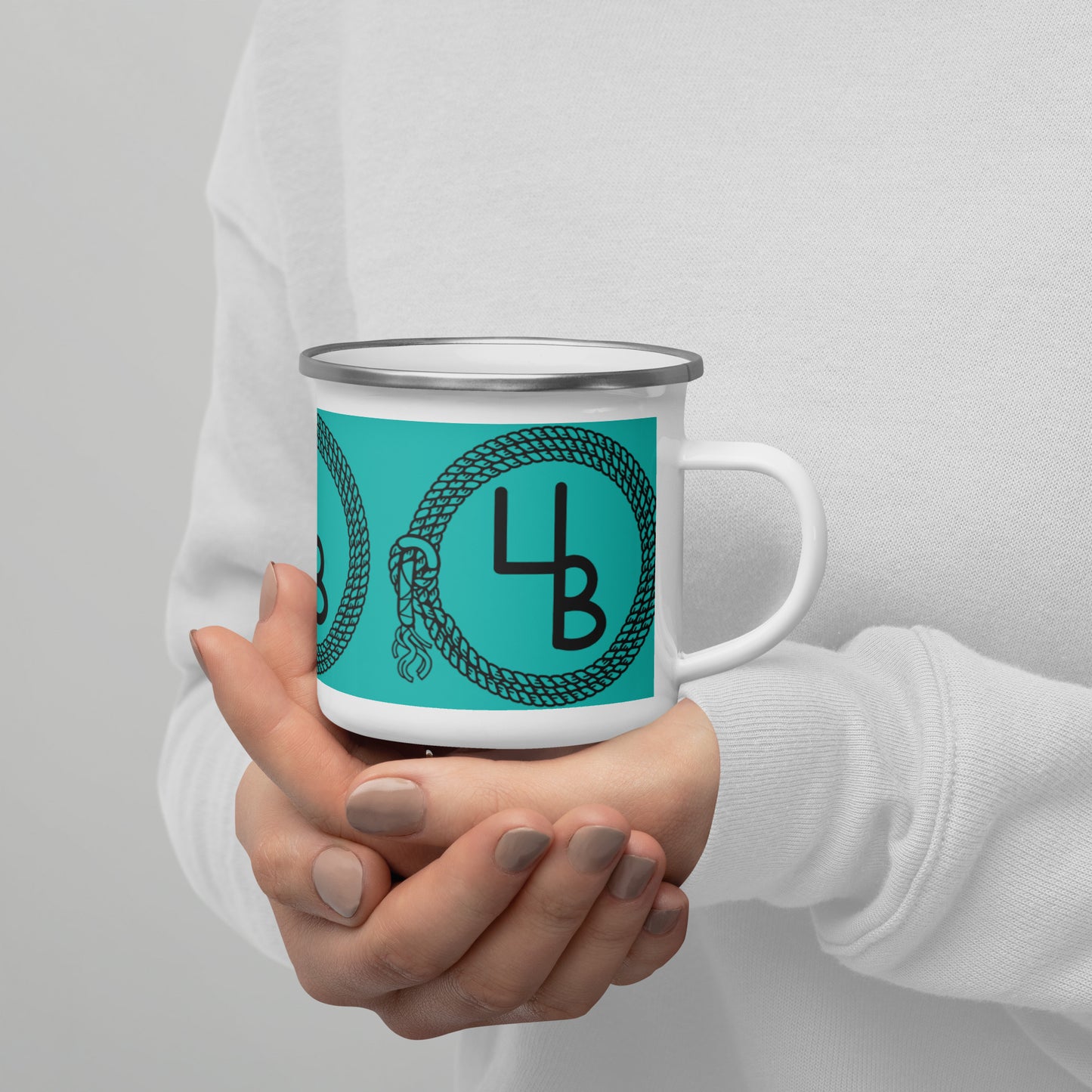 4B Lariat Enamel Mug