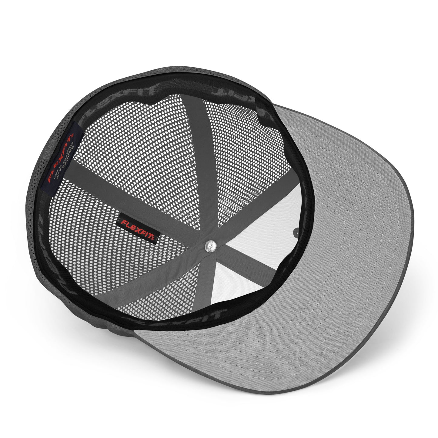 Red Retro Flexfit Mesh Trucker Hat