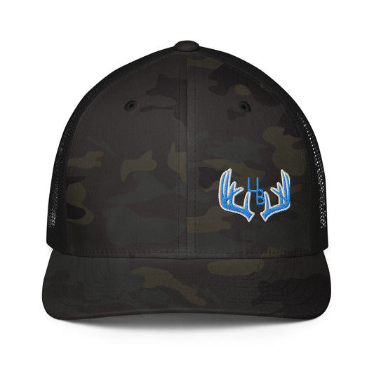 Turquoise Antlers Flexfit Mesh Trucker Hat