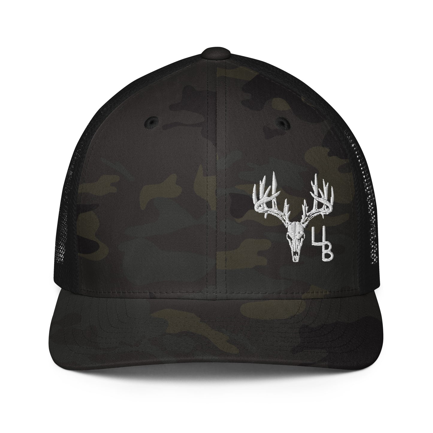 Trophy Black Camo Flexfit Mesh Trucker Hat