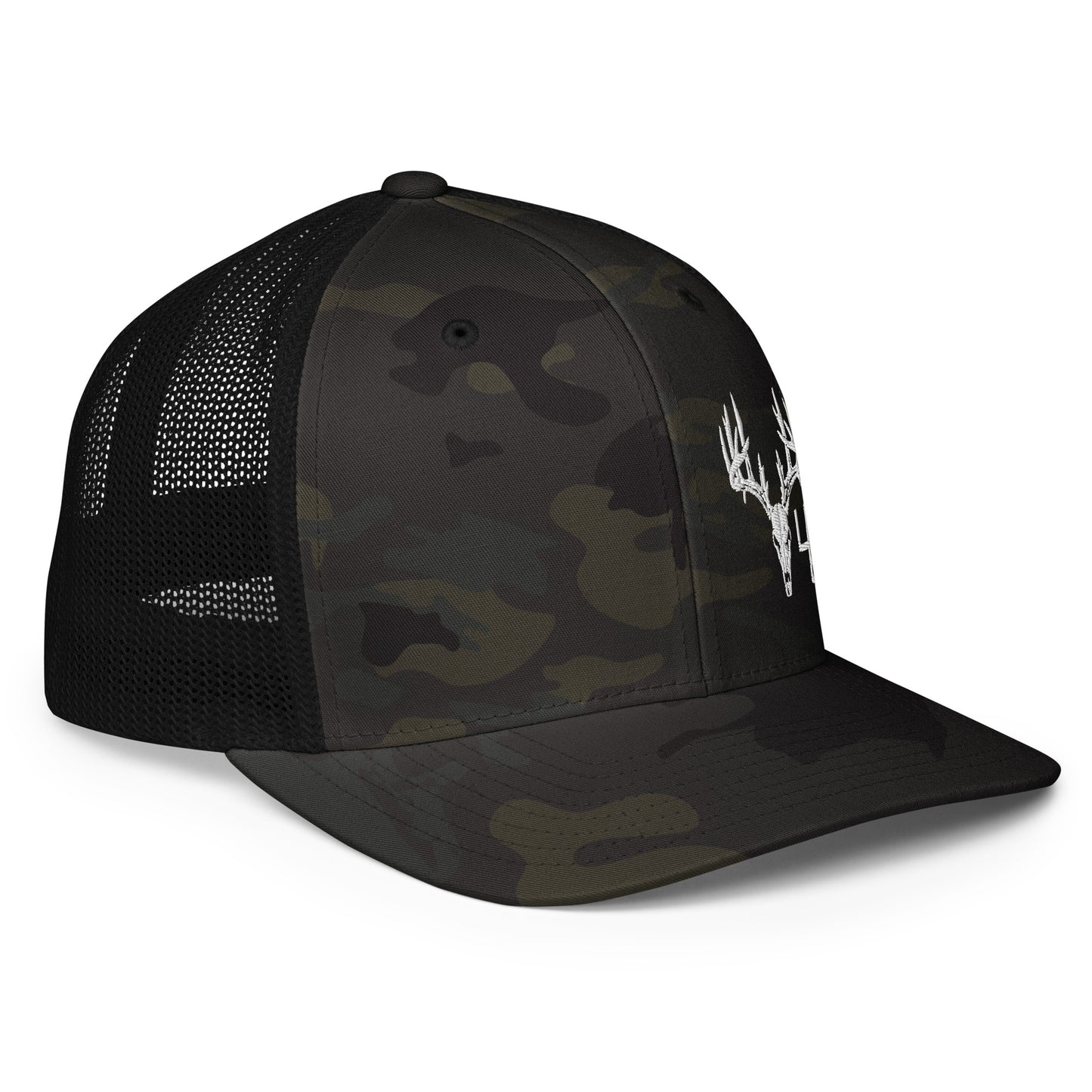 Trophy Black Camo Flexfit Mesh Trucker Hat