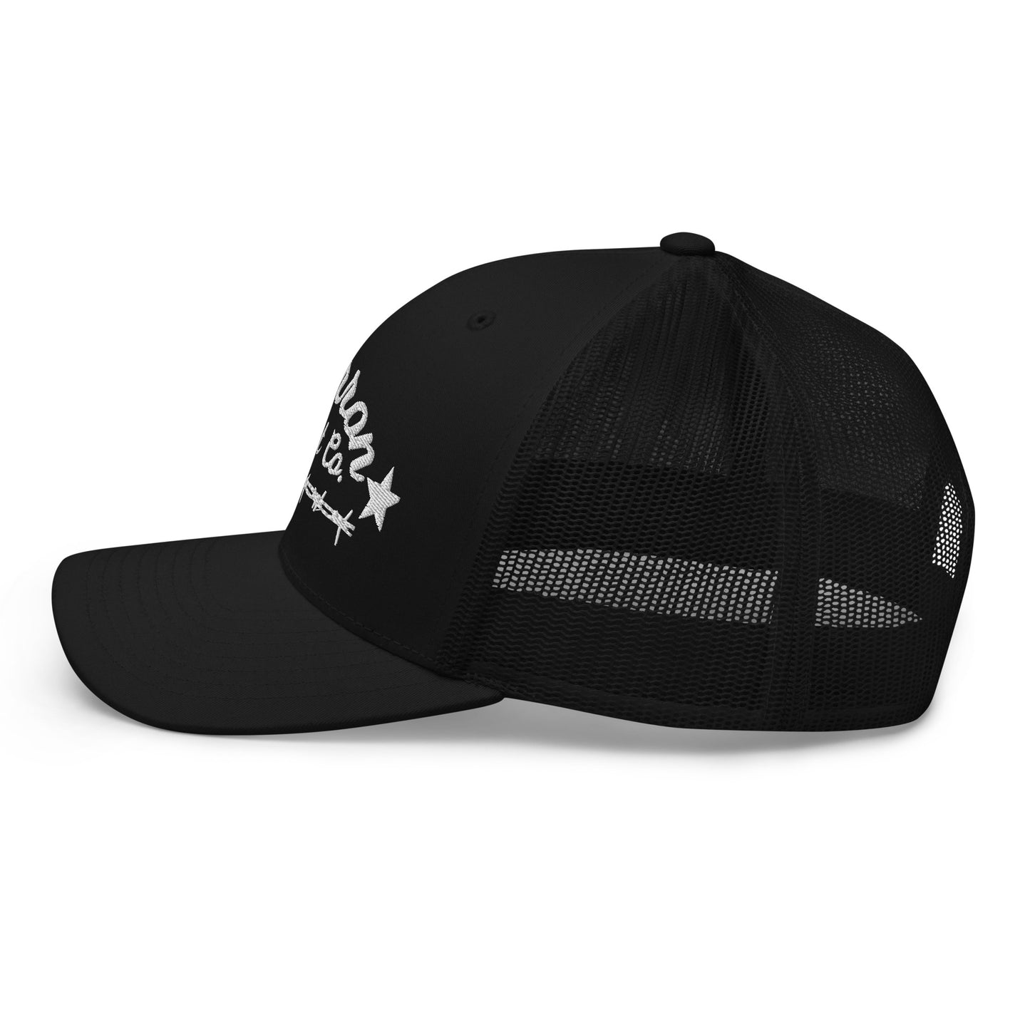 White Barbwire Trucker Hat