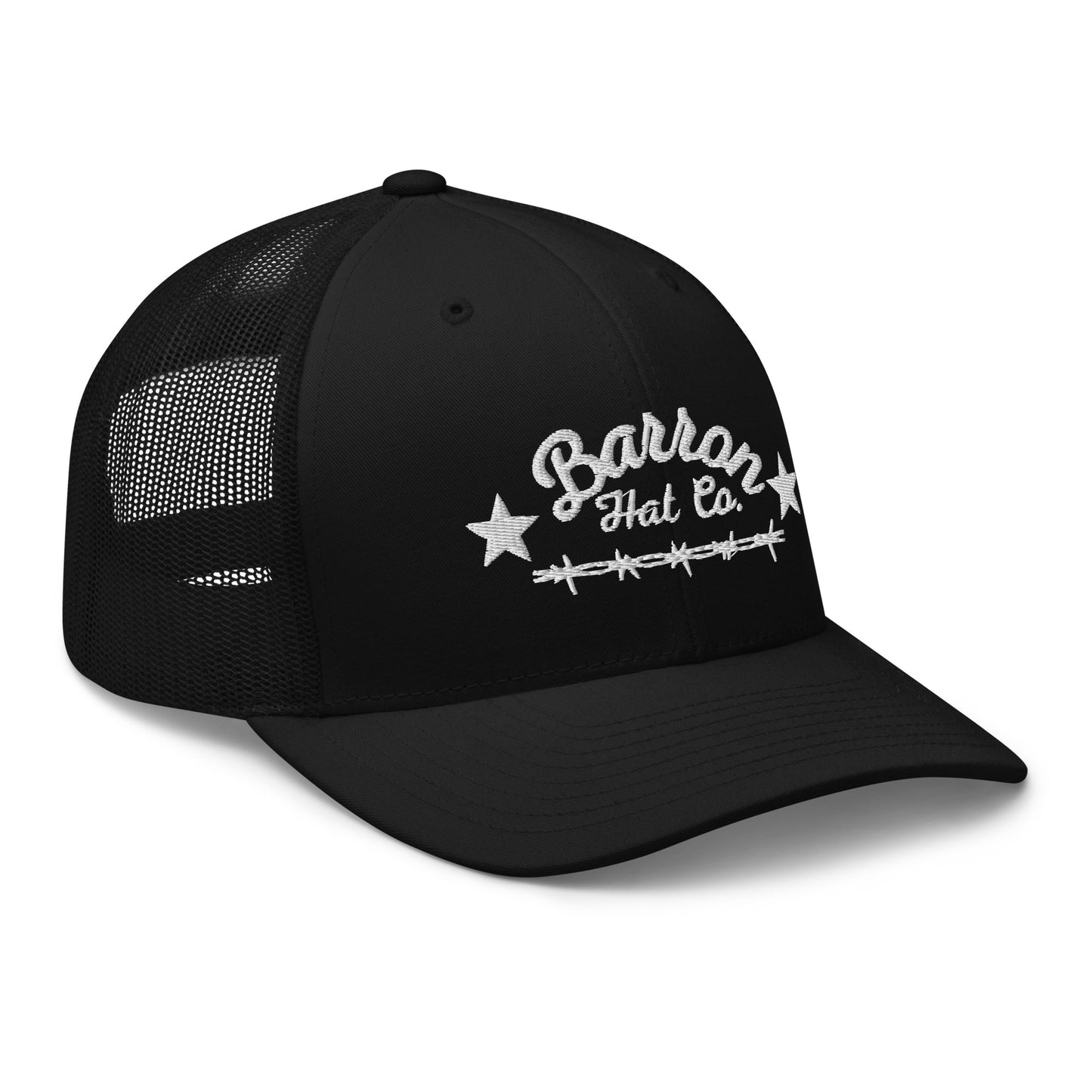 White Barbwire Trucker Hat