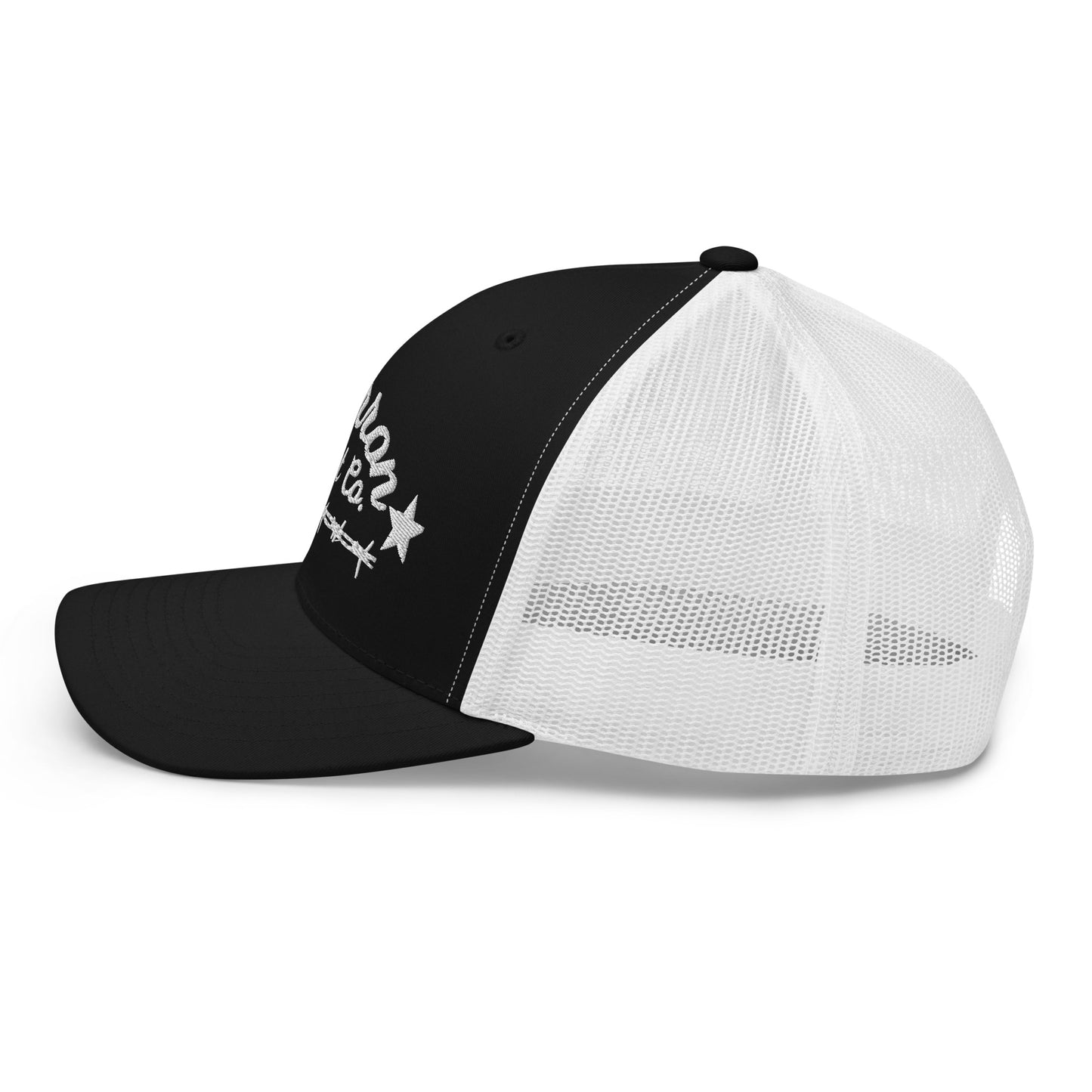 White Barbwire Trucker Hat