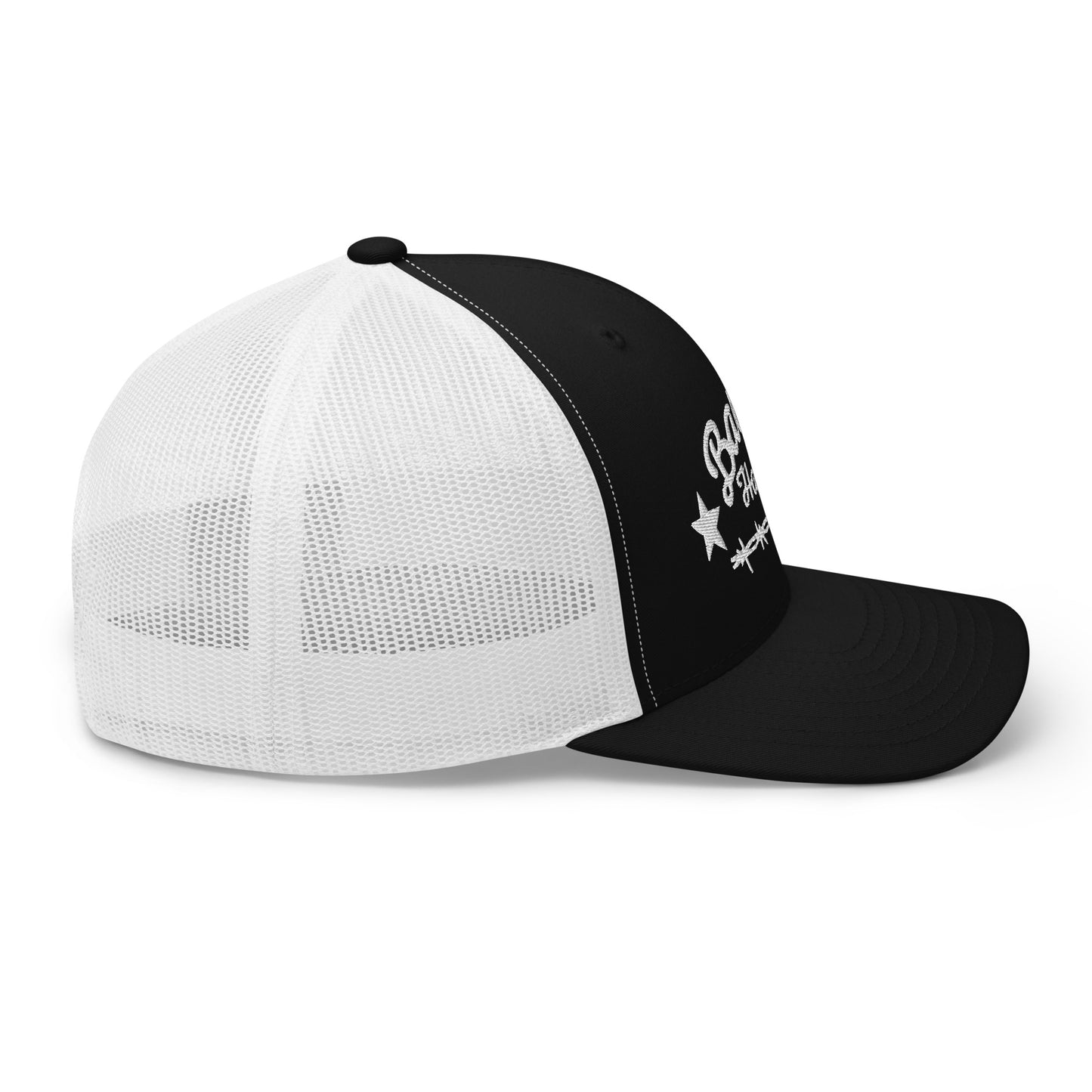 White Barbwire Trucker Hat