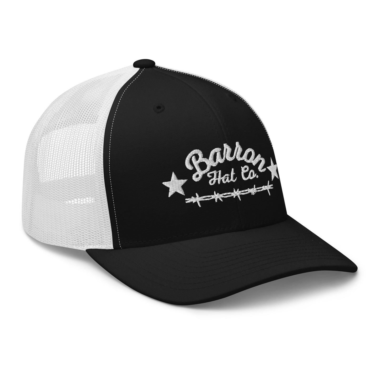 White Barbwire Trucker Hat