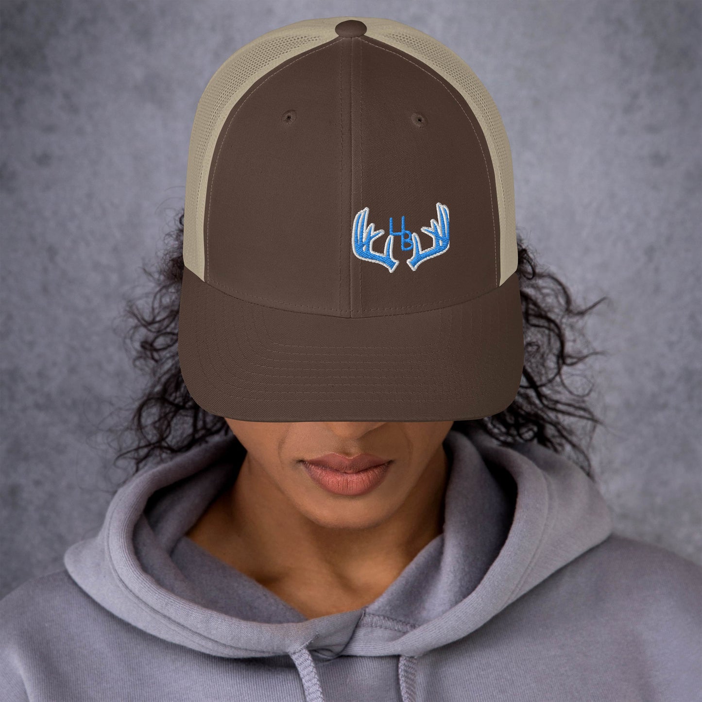 4B Turquoise Antlers Trucker Hat