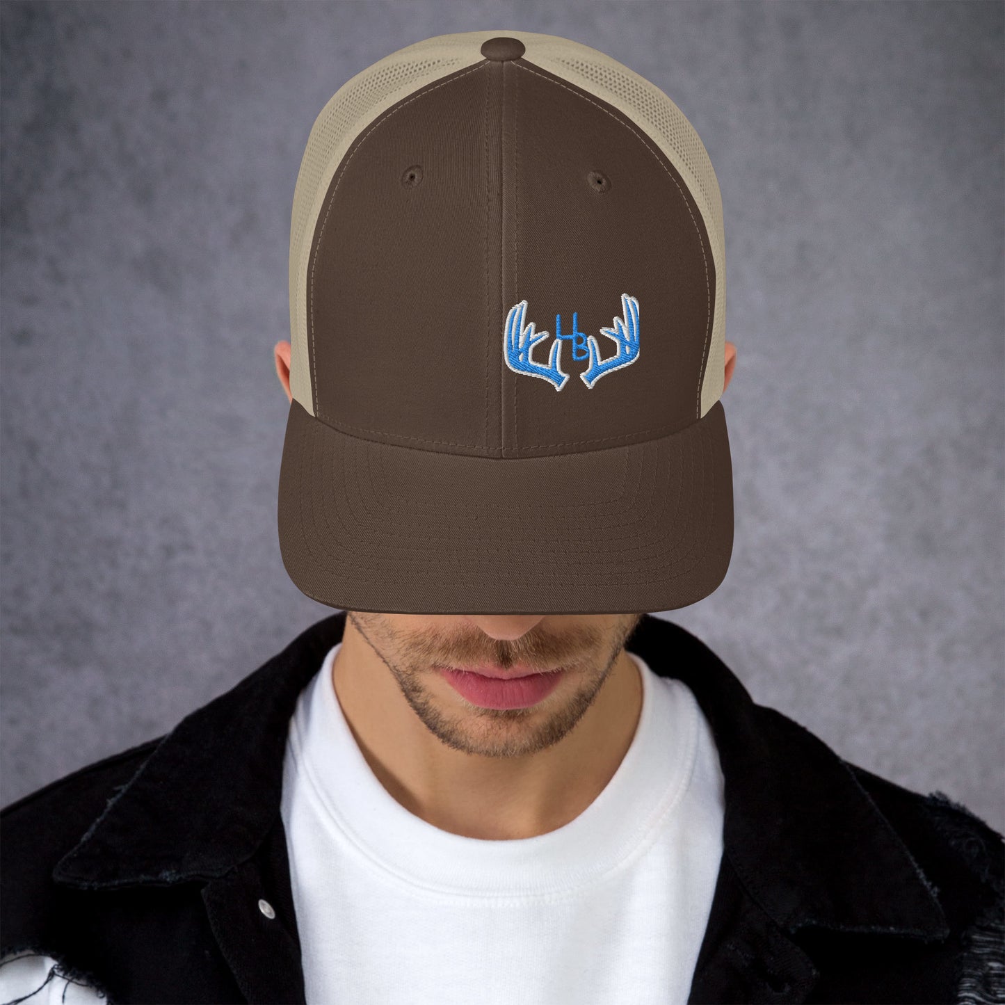 4B Turquoise Antlers Trucker Hat