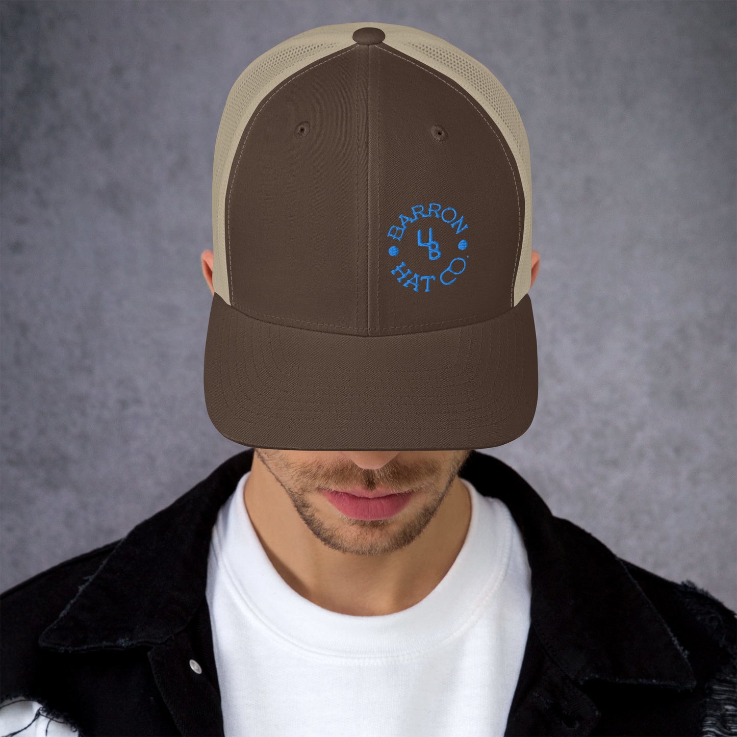 Turquoise Circle 4B Trucker Hat