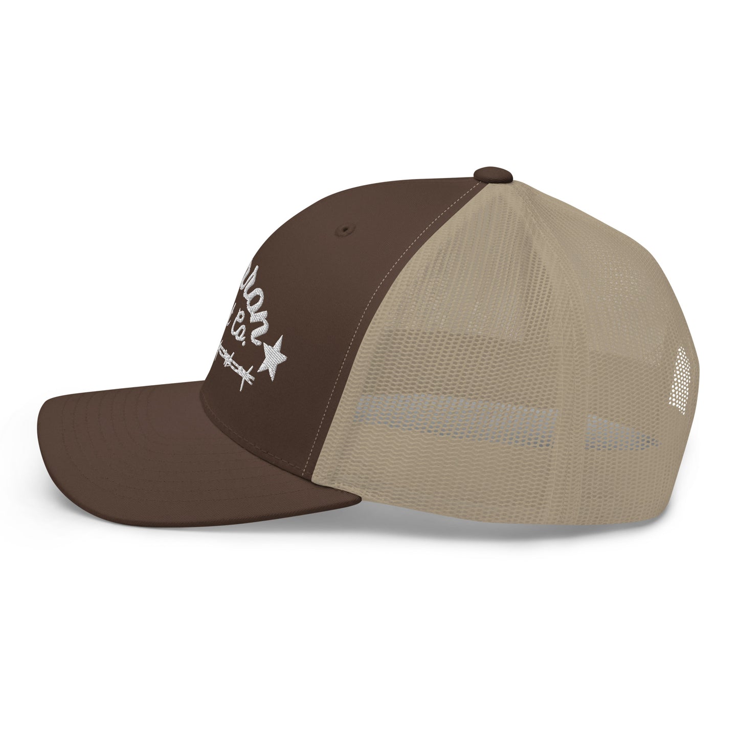 White Barbwire Trucker Hat