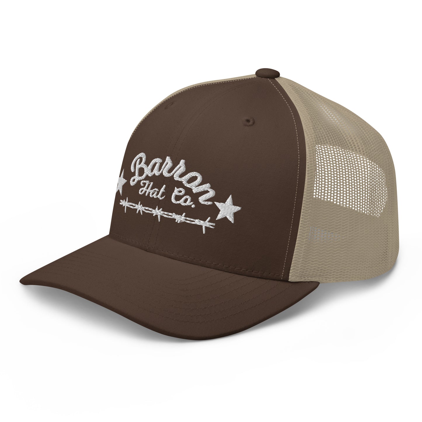 White Barbwire Trucker Hat